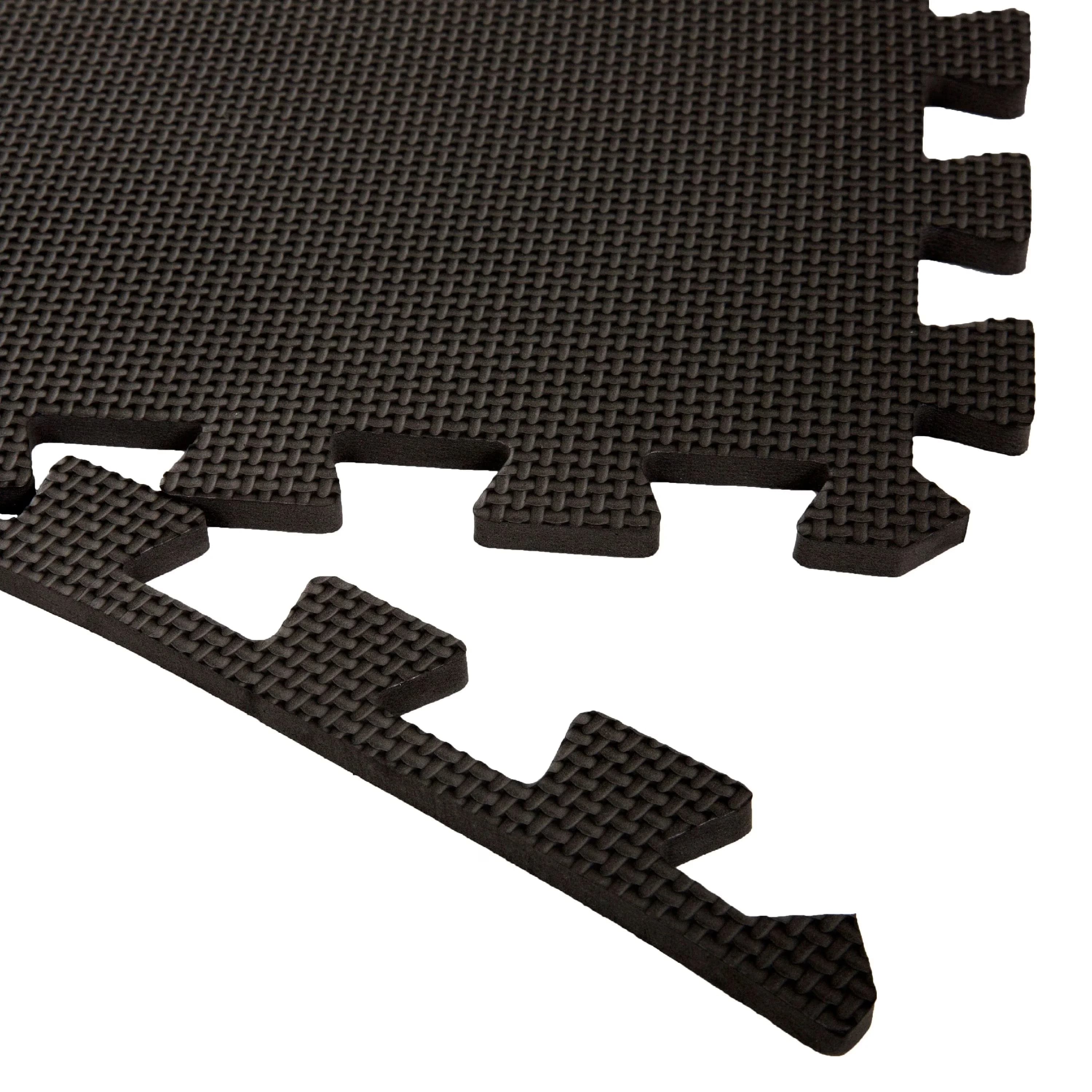 Premium Grey Vinyl Flooring Vinyl Plank Flooring with Interlocking, Soft, Foam Mat Floor Tiles - Black Eva Foam Model E09F04