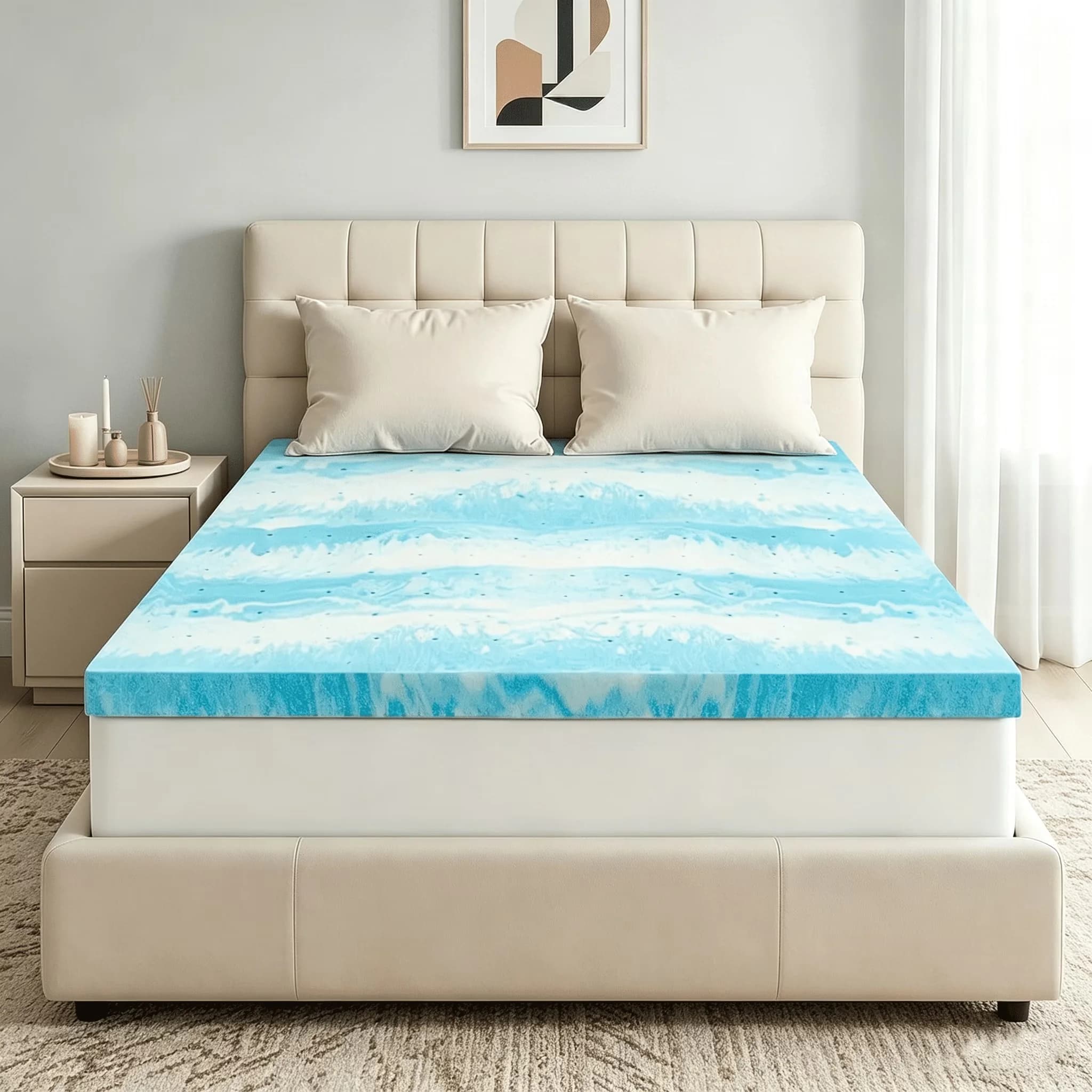 Innovative Mattresses Accessory with Hypoallergenic, Breathable, Cooling Technology - Memory Foam Model 0CCEA0