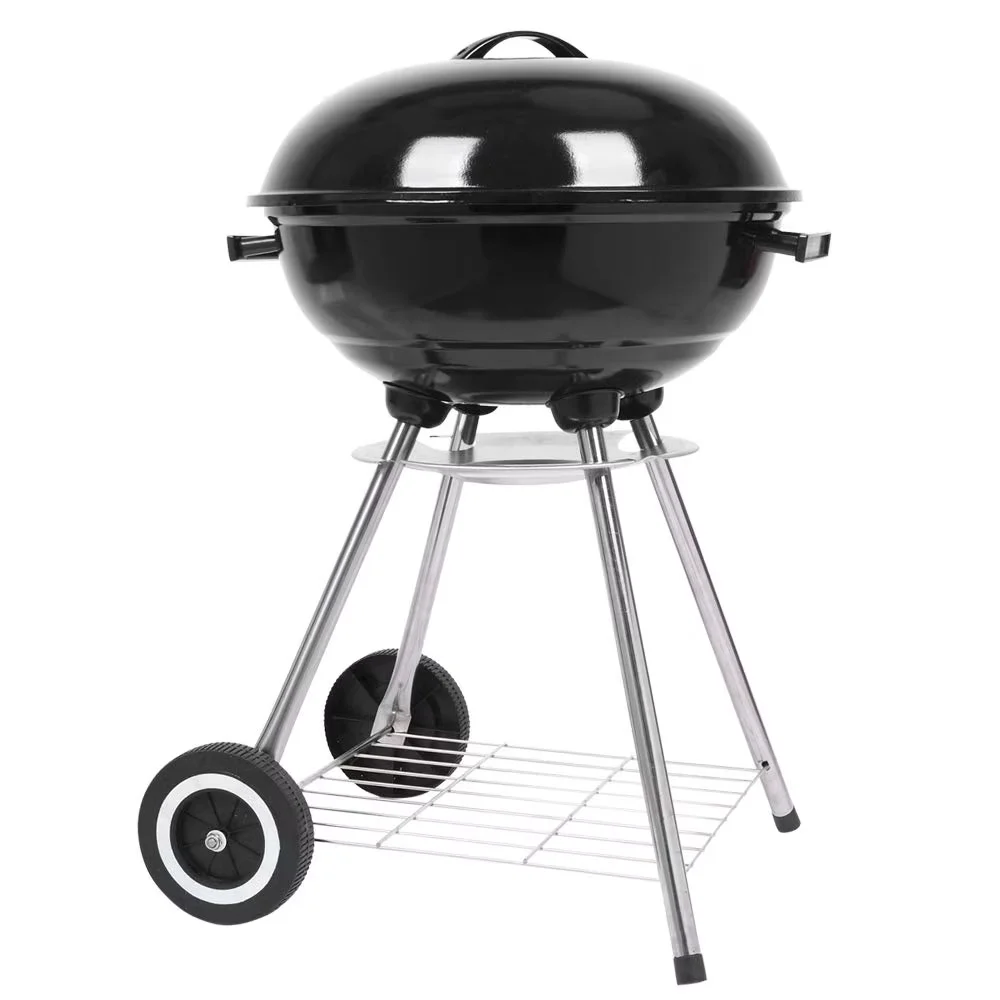 Sleek Charcoal Grill with Rust Resistant - Black Stainless Steel 18 inches Model 63E85F