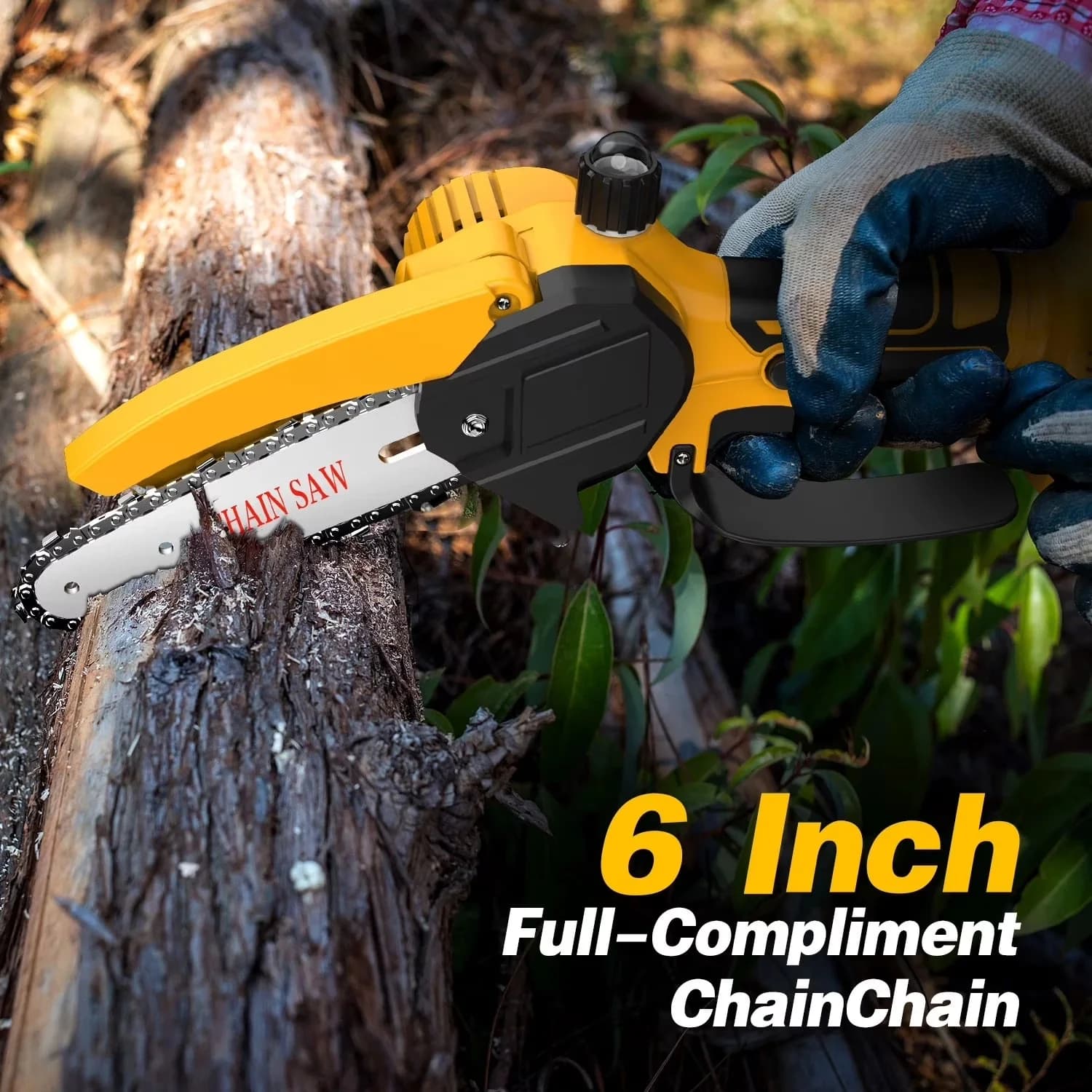 Essential Chainsaw with Battery, 2-IN-1 Pole, Cordless Pole Saw and Mini - Model 6BA7F9