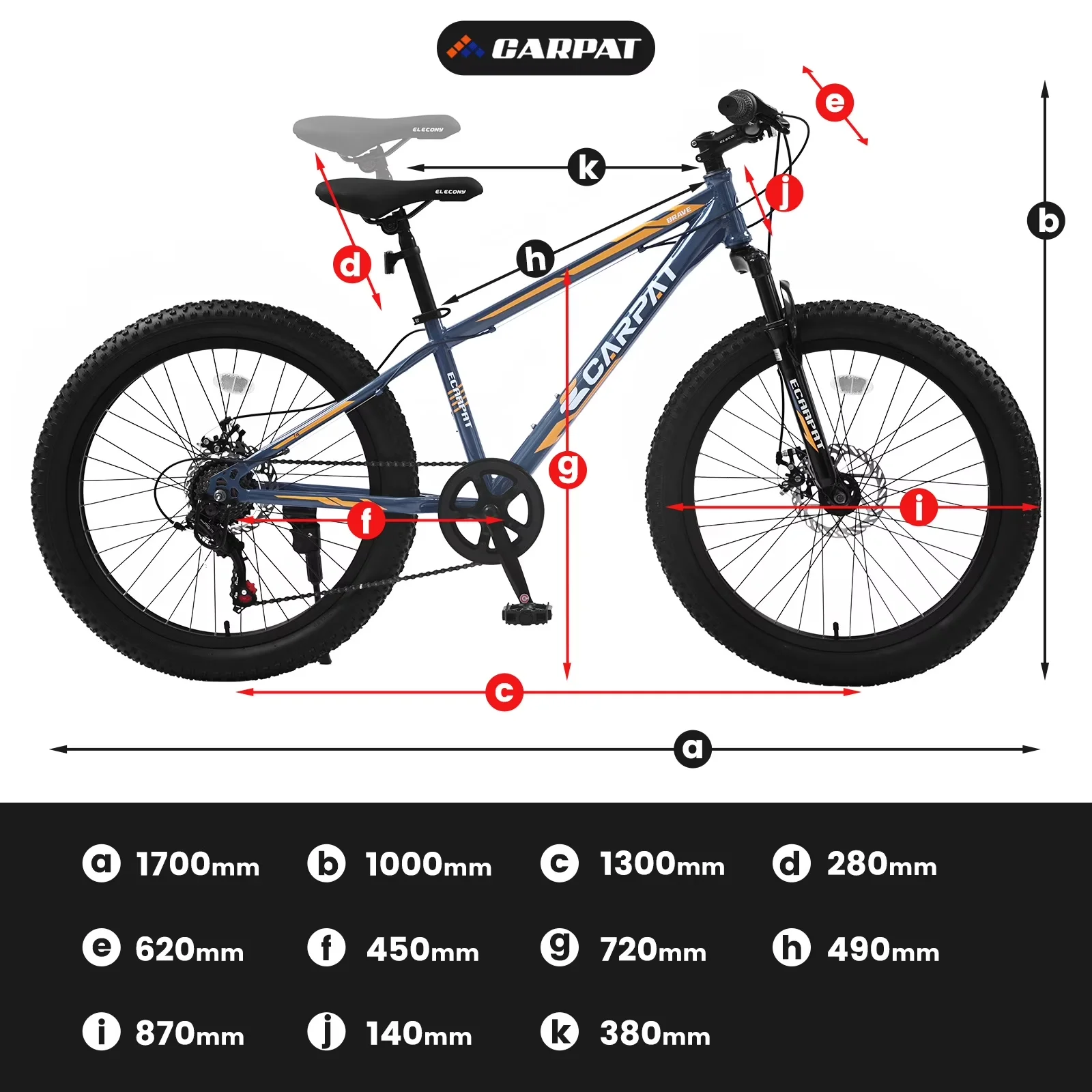 Compact Kids Bike with Adjustable Seat, Shimano 7-Speed Trail & Urban Mountain - Gray Model 04942D