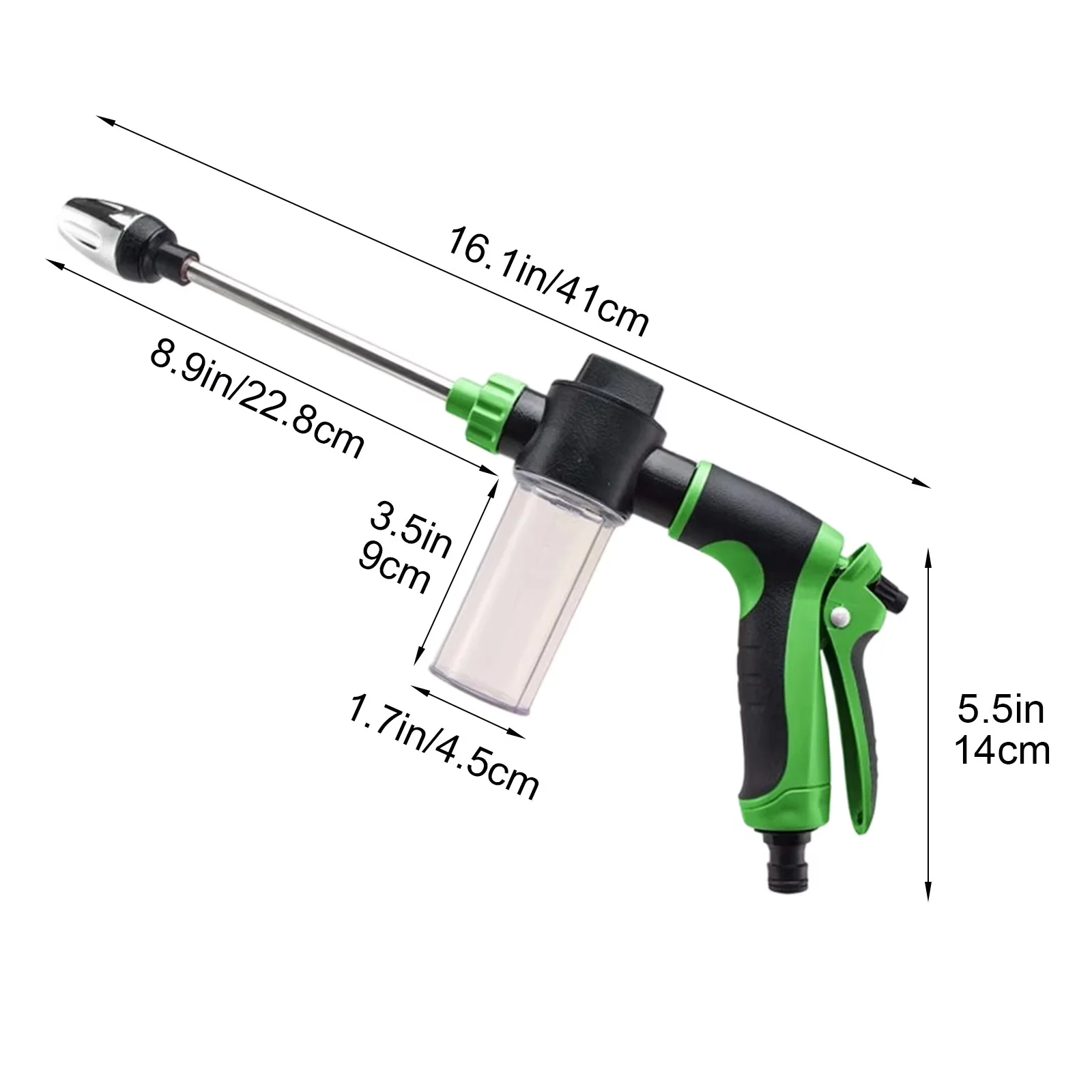 Sleek Pressure Washer with Kink Free Hose, Portable, High Water Gun for Car - Model 59AE71