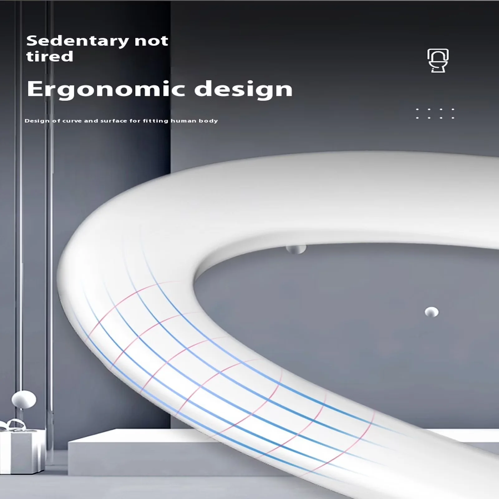 Toilet Seats And Lid Modern with Adjustable, Plastic, Durable Loo Seat - Plastic White Model E3F75D