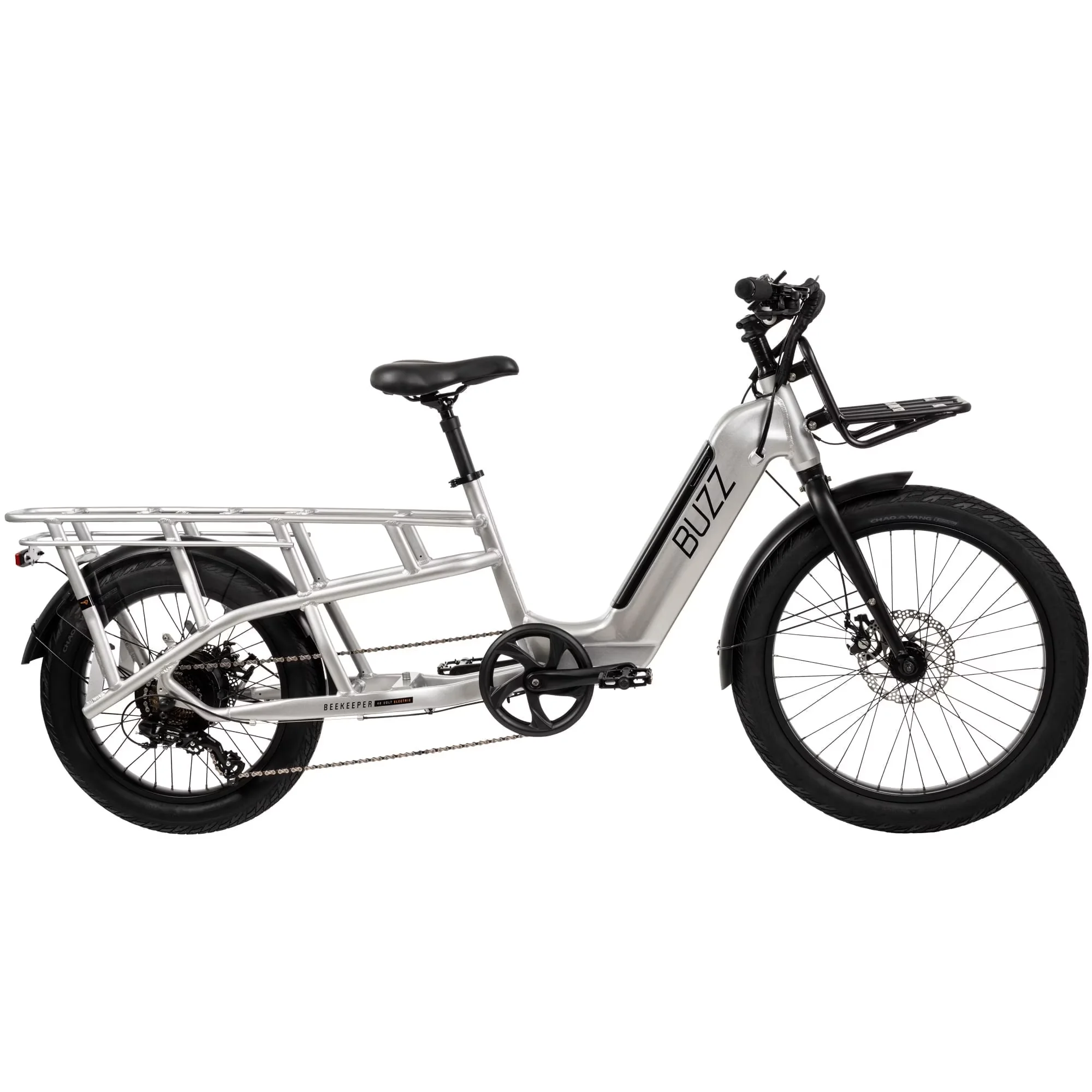 Modern Electric Bike with Battery, 48V, Multi-Speed - Silver - Sleek Profile Model 0101A2