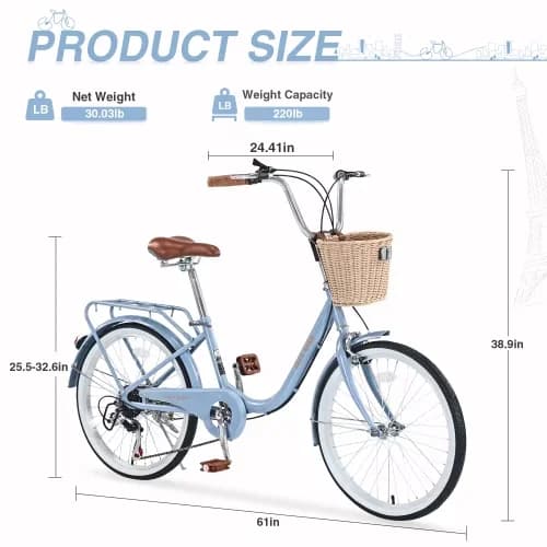 Essential Mountain Bike with Adjustable Height, 22 inch, suitable for 5.5-5.10 feet in height - Gray Model 50C871