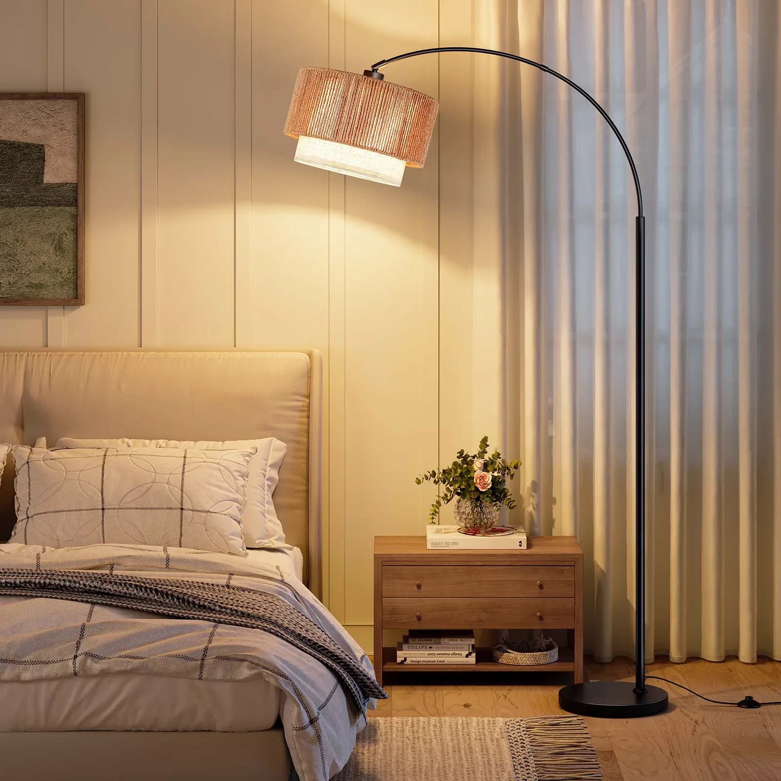 Classic Floor Lamp with LED, 12W, Lamps - Black Metal for Living Room - Sleek Profile Model 1CEEE8