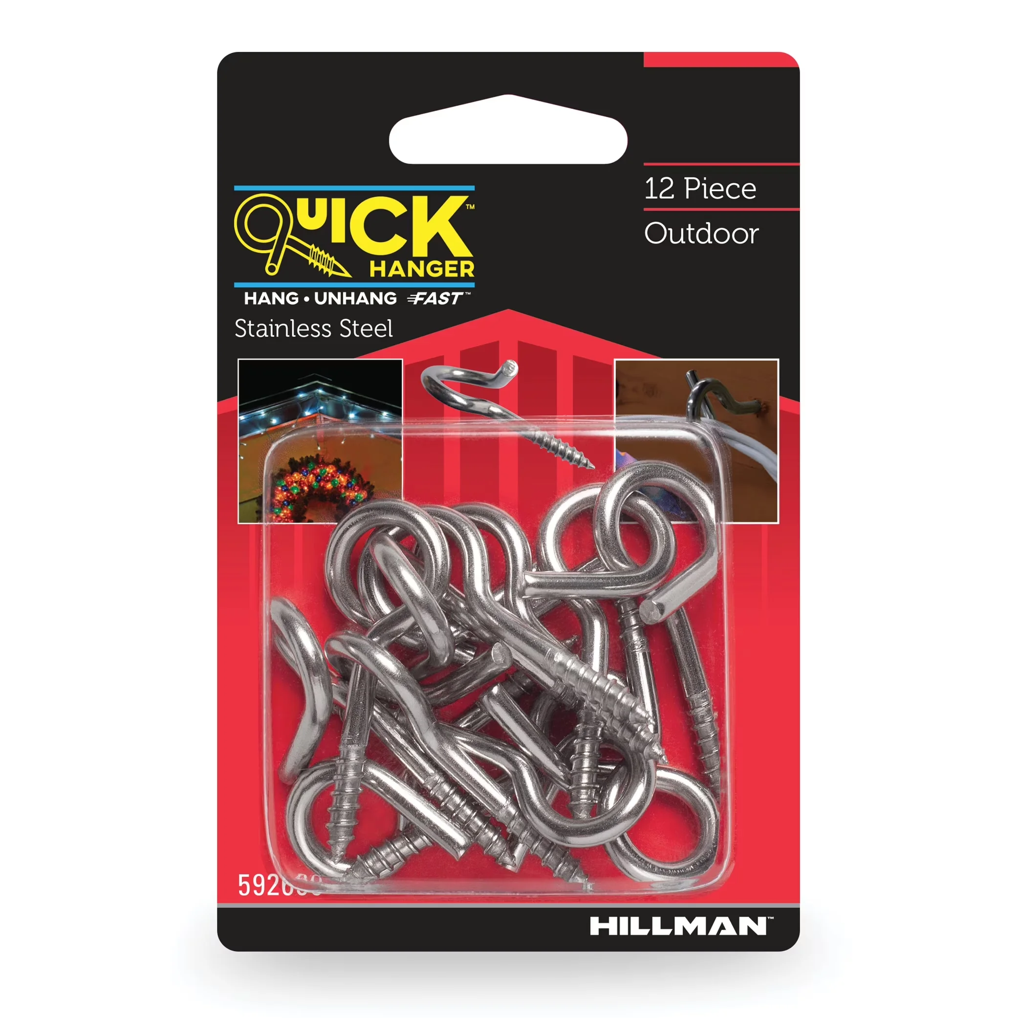 Fastener Professional with Easy Installation, 12 set, Quick Hanger Screw Eye - Steel, Stainless Steel 0 Model 01450F