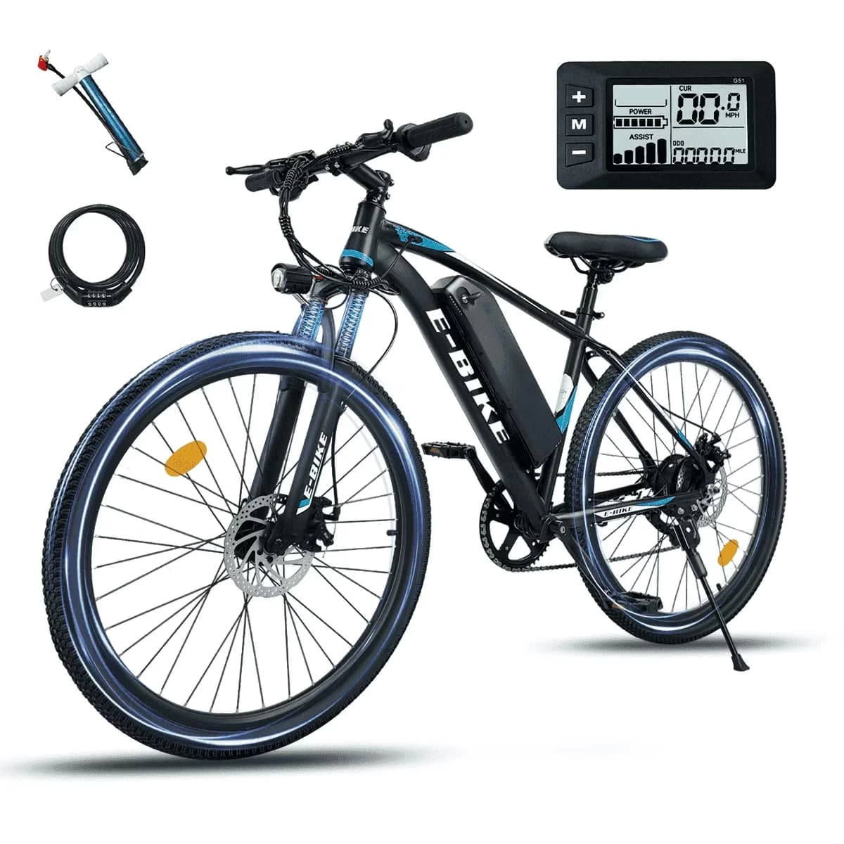 Electric Bike Stylish with Battery, 800W - 25MPH - Standard Series Model F0323E