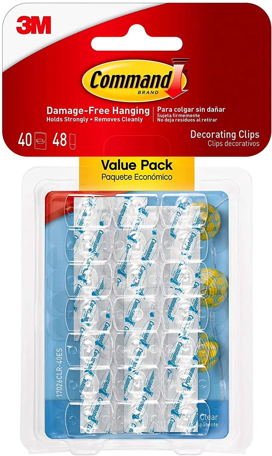 Fastener Reliable with Easy Installation, Mini Light Clips, 40-Clips/Pack - Clear S Model 1E482B