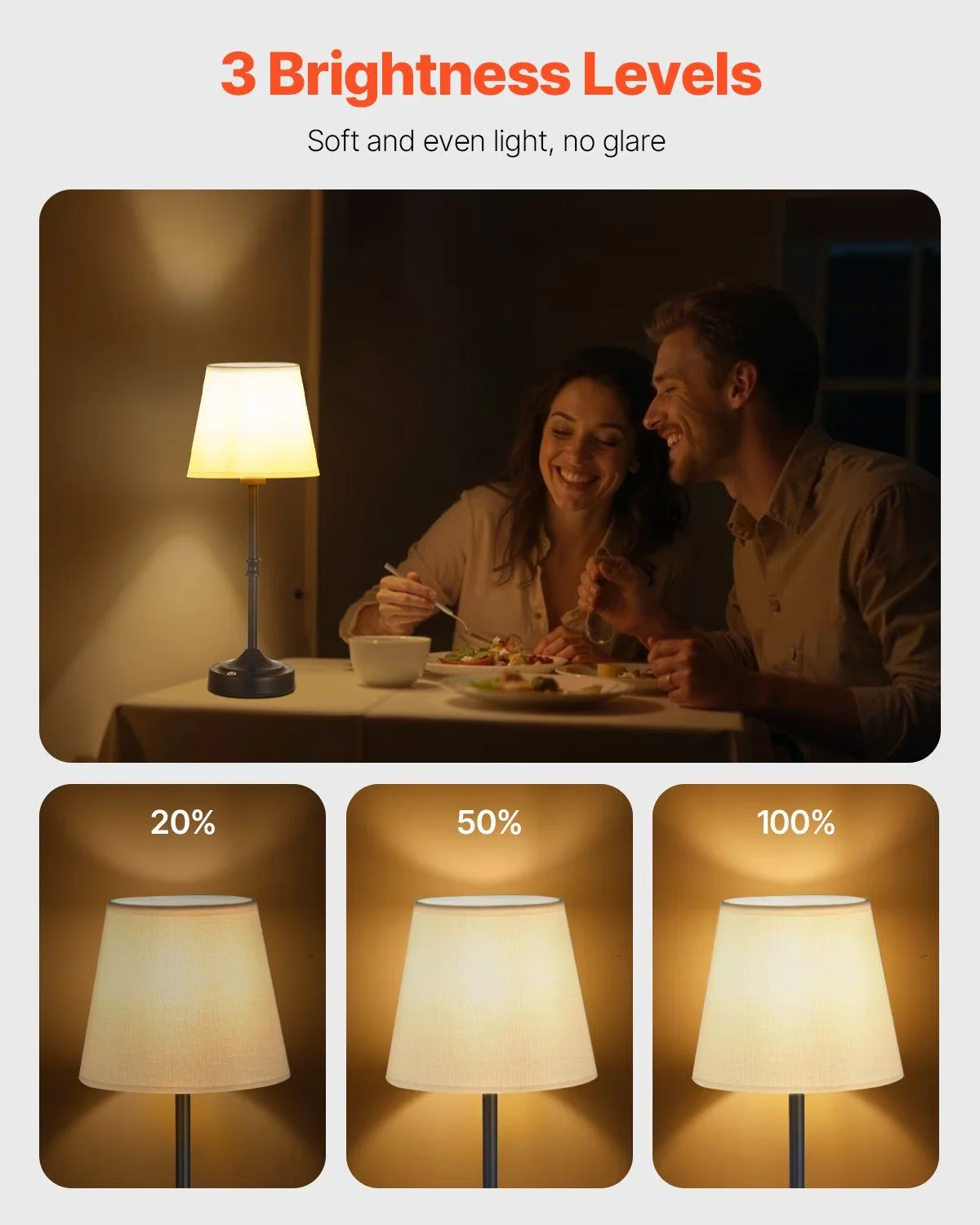 Durable Lamp with LED, Battery, Standard Lamps - Metal Black Hykolity - Traditional Style Model E9D65B