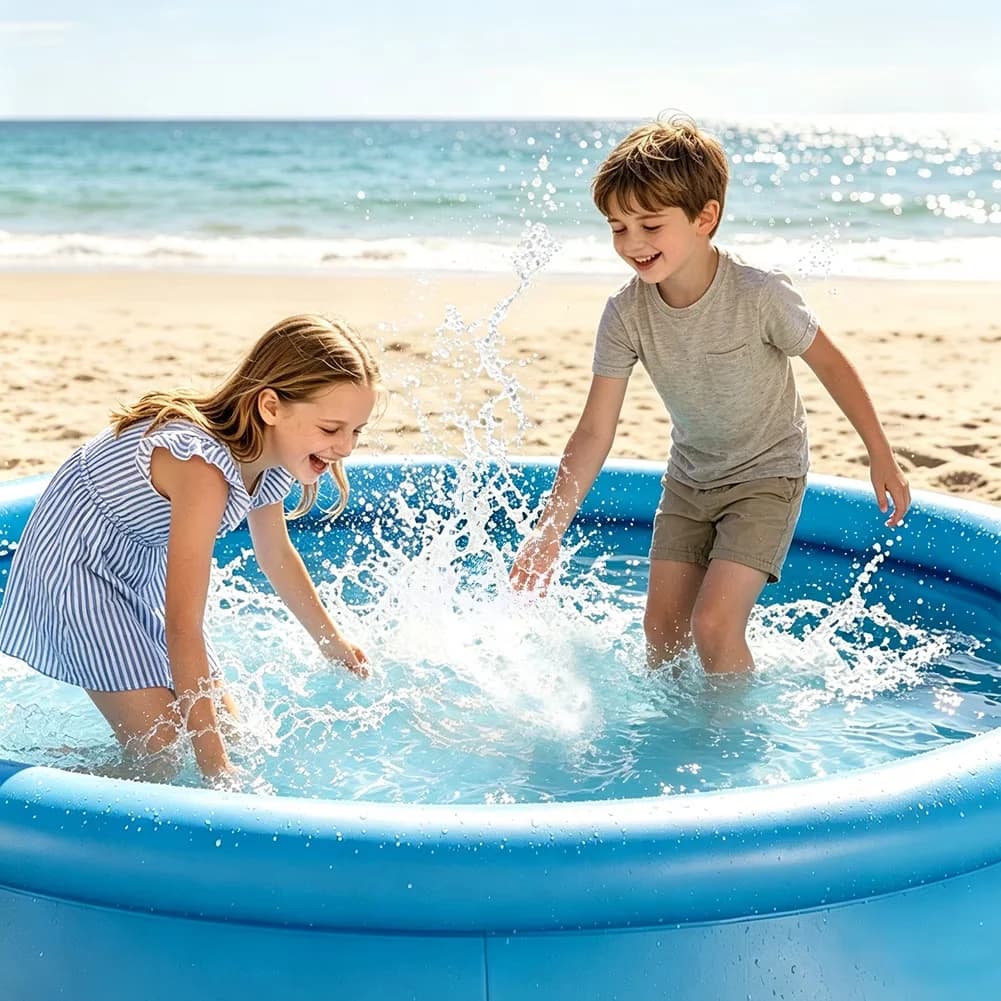 Efficient Above Ground Pool with Puncture Resistant, Uv Resistant, 8FT x 30IN Inflatable - Model 59FD13