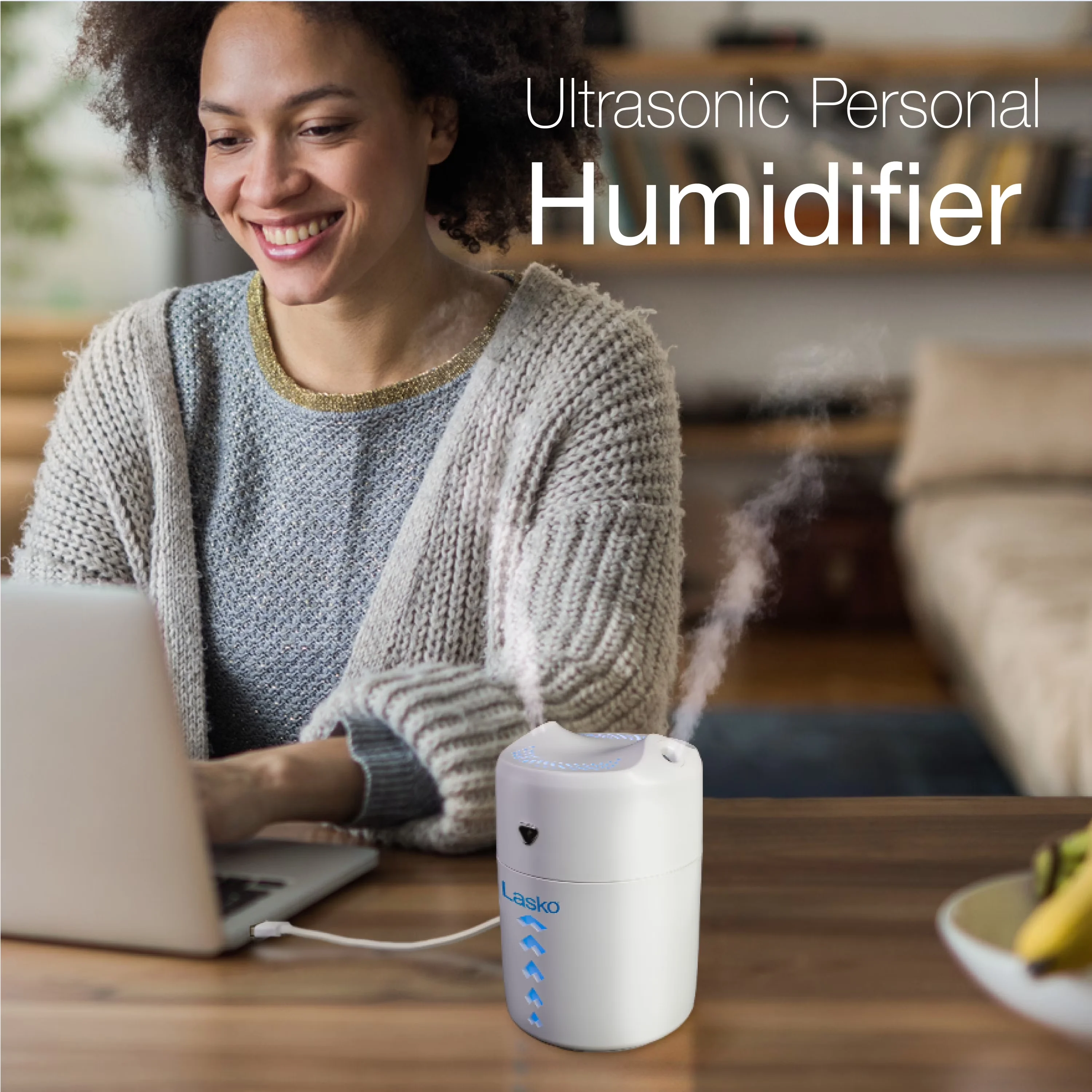 Modern Humidifier with Automatic Shut-Off, Dual mist nozzles, White - White Model 067632