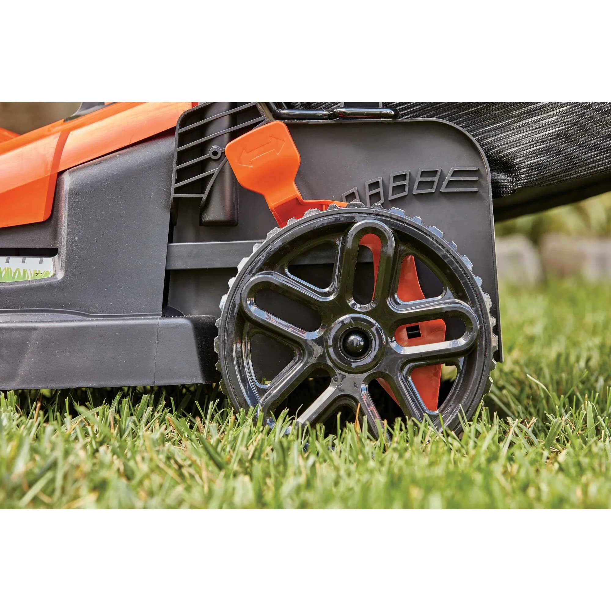 Modern Push Mower with Adjustable Cutting Height, Comfort Grip Handle - Black Model 108E62