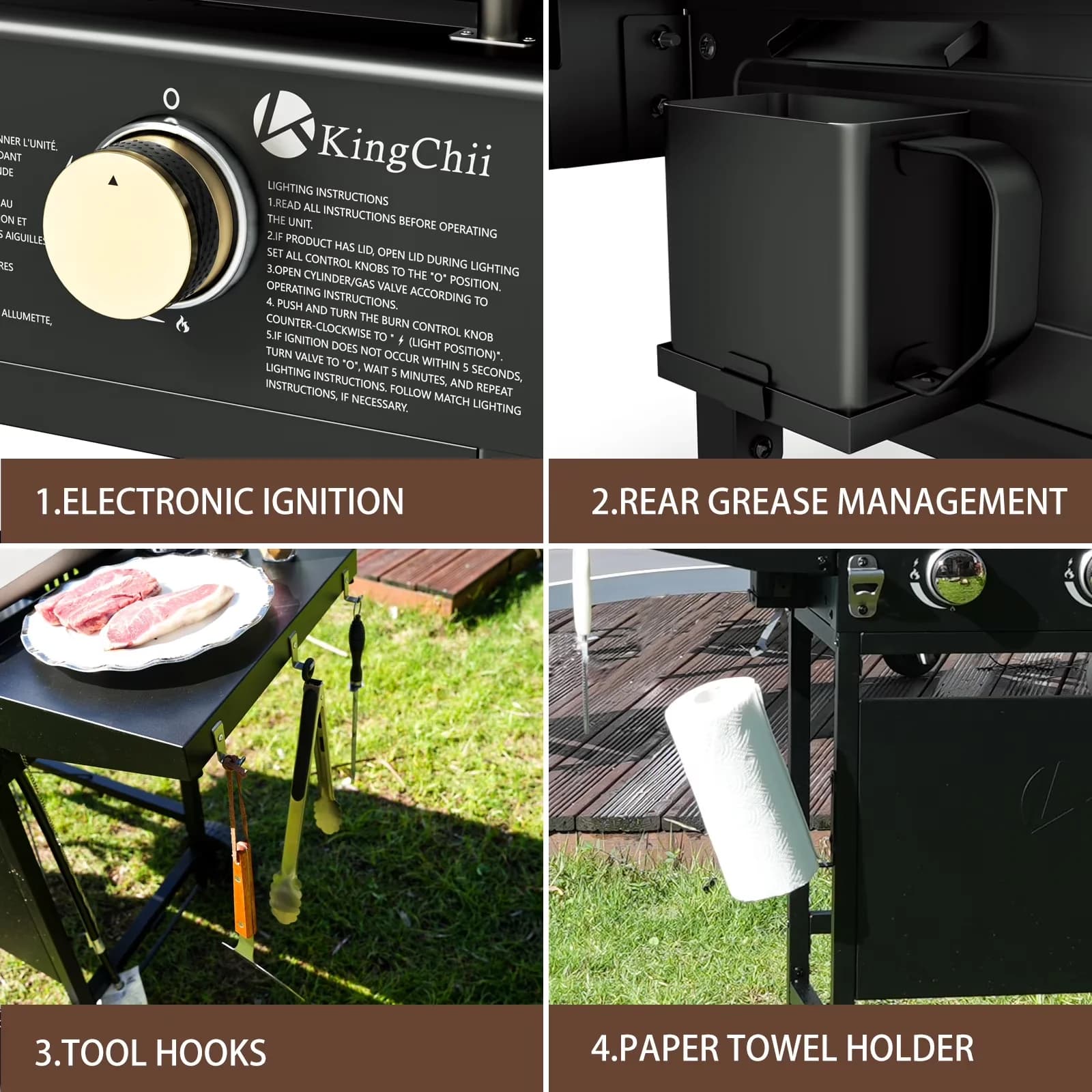 Durable Flat Top Grill with Portable - Metal Burner - Reliable Performance Model B07980