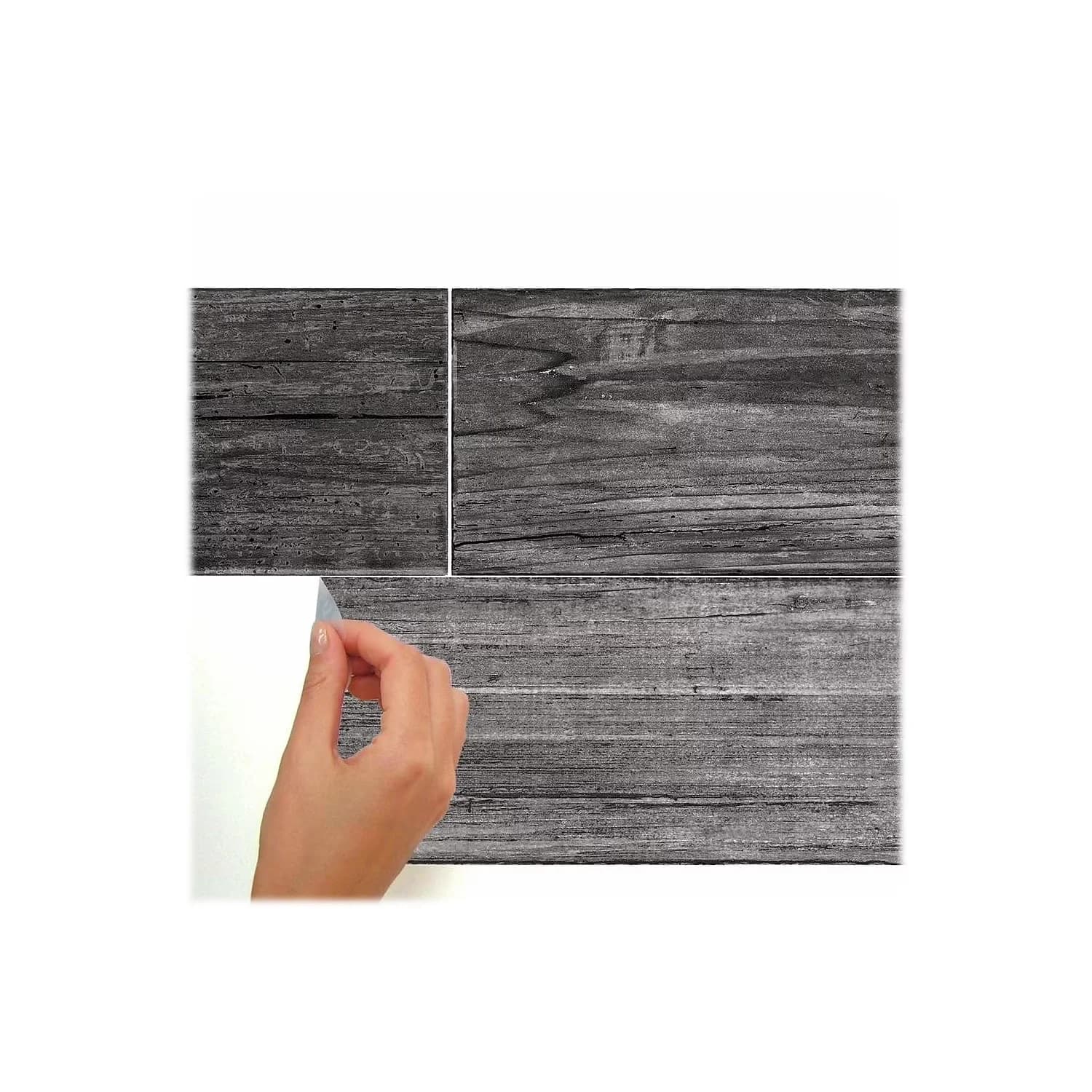 Reliable Wallpaper Wall Decals Wall Covering with Reusable, Sold as 1 Each. - Wood Gray Model FB3E52
