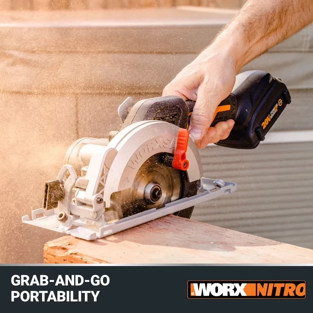 Efficient Power Saw with Battery, 20V, Ergonomic Design - Black WX531L Model 1AA56B