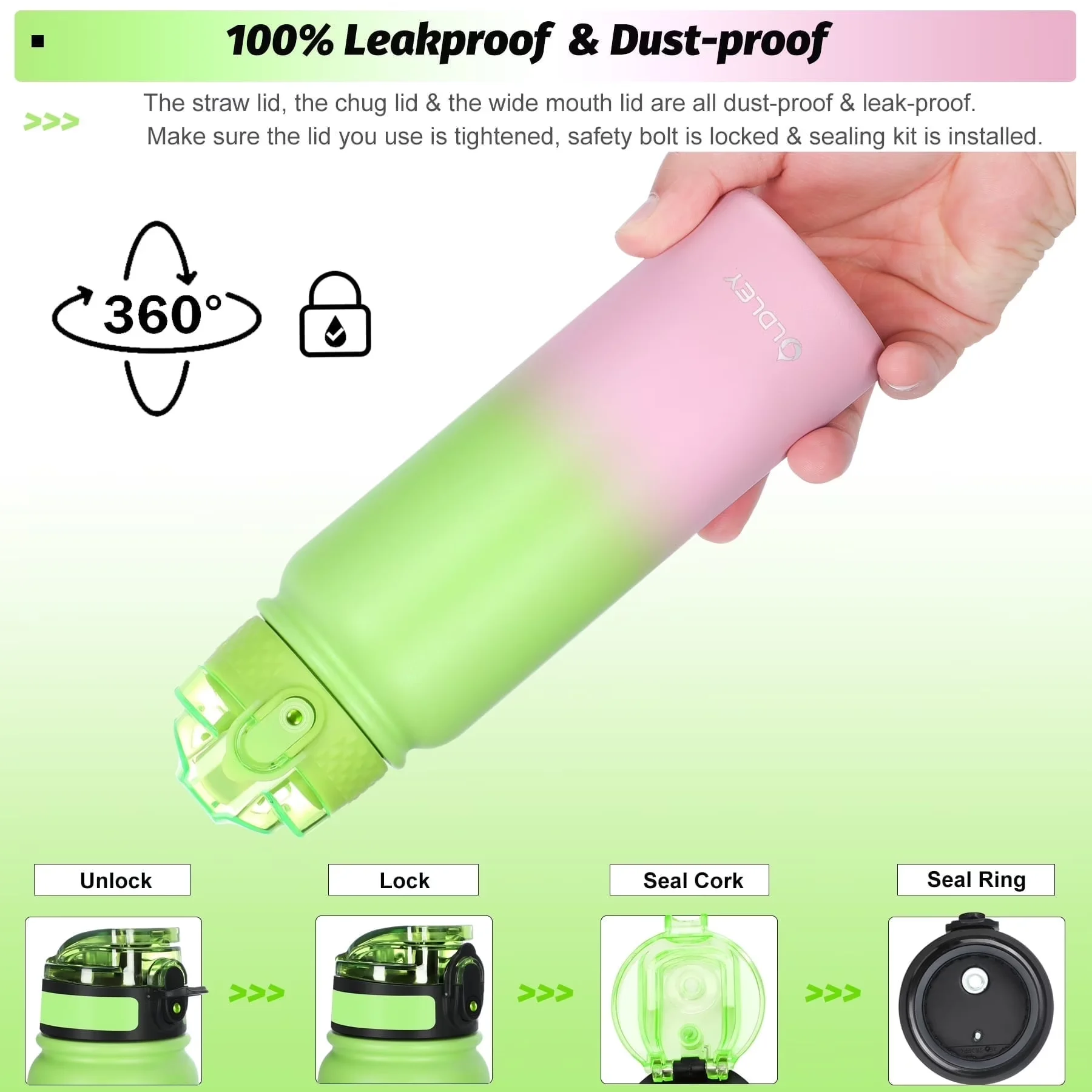 Classic Water Filtration with 20 oz Insulated Stainless Steel Bottle, Interchangeable Straw - Pink Stainless Steel 304 Model C6D86E