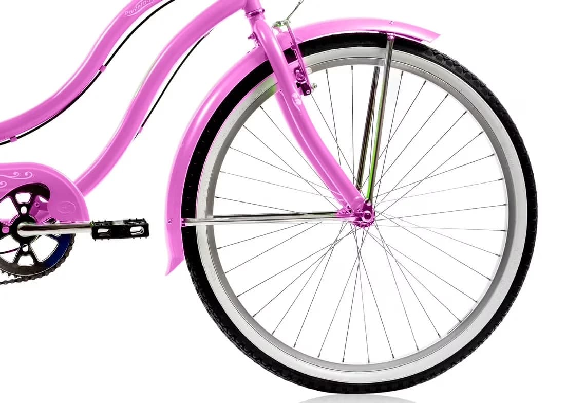 Quality Cruiser Bike with Foldable, Pink - Pink 26 In - Durable Build Model 8166F0