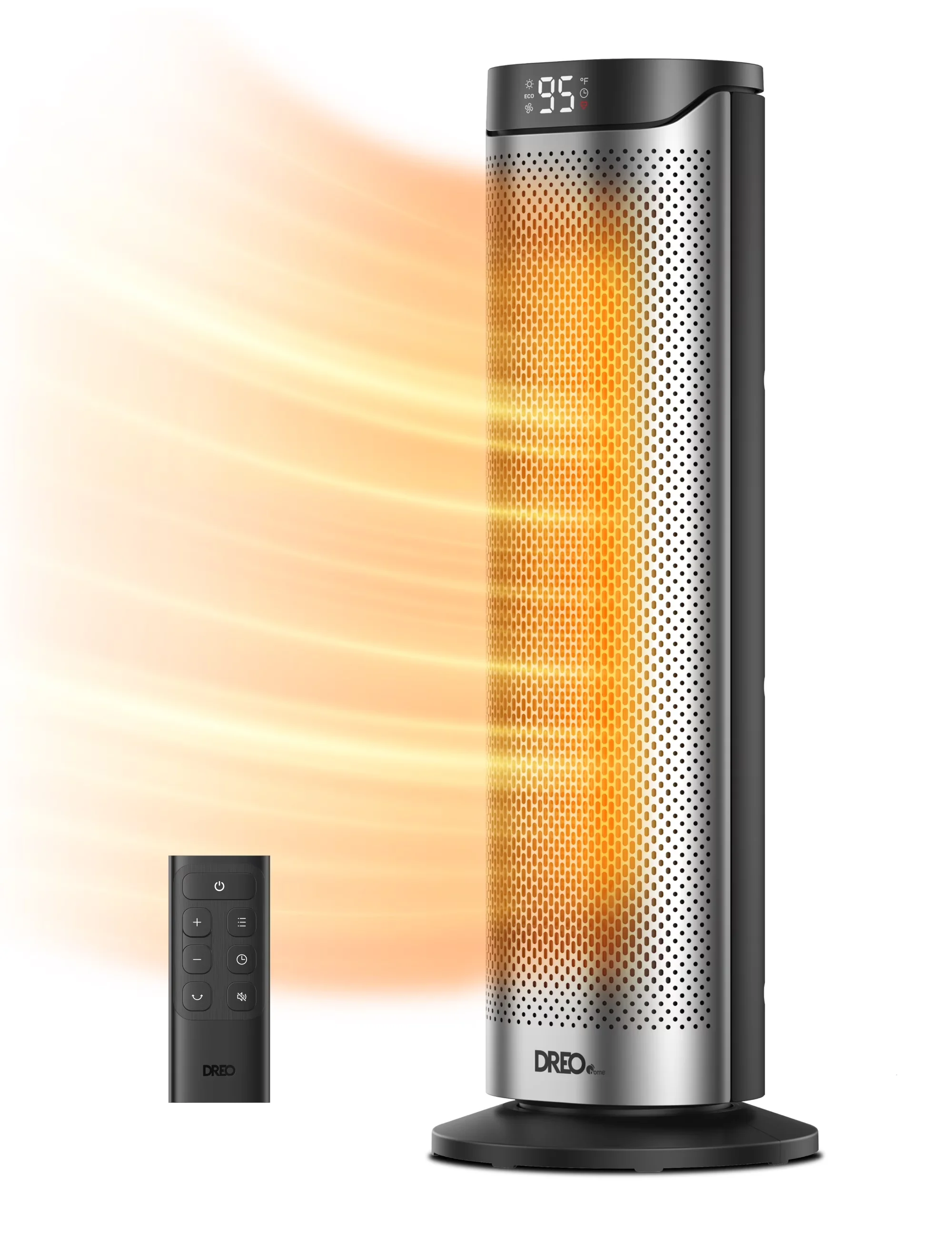 Portable And Electric Space Heater Classic with Sustainable, 95°F, Precise Temp Control 41 - Black Model 4B279D