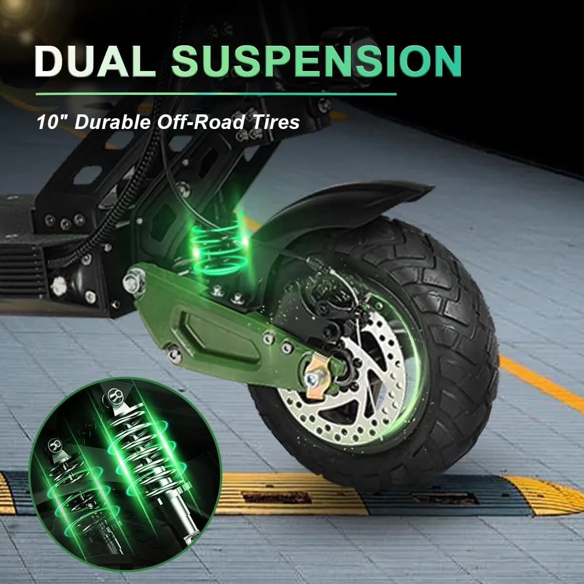 Classic Scooter with 1200W, Headlights, 10'' Off Road Tires Commuting Escooter - Alluminium Alloy Model 1175E6