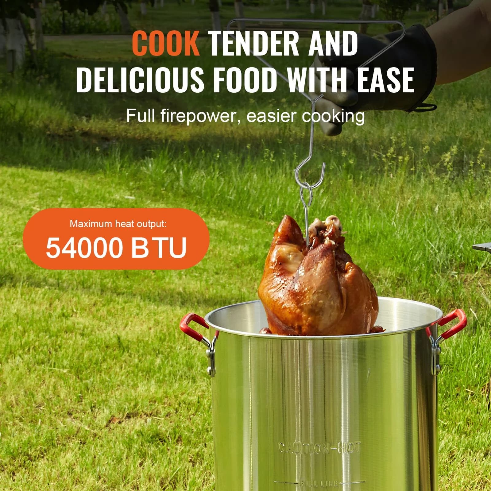 Efficient Outdoor Fryer with 30-Quart Pot, Propane Turkey Kit - Multicolor Aluminum Model 9F9277