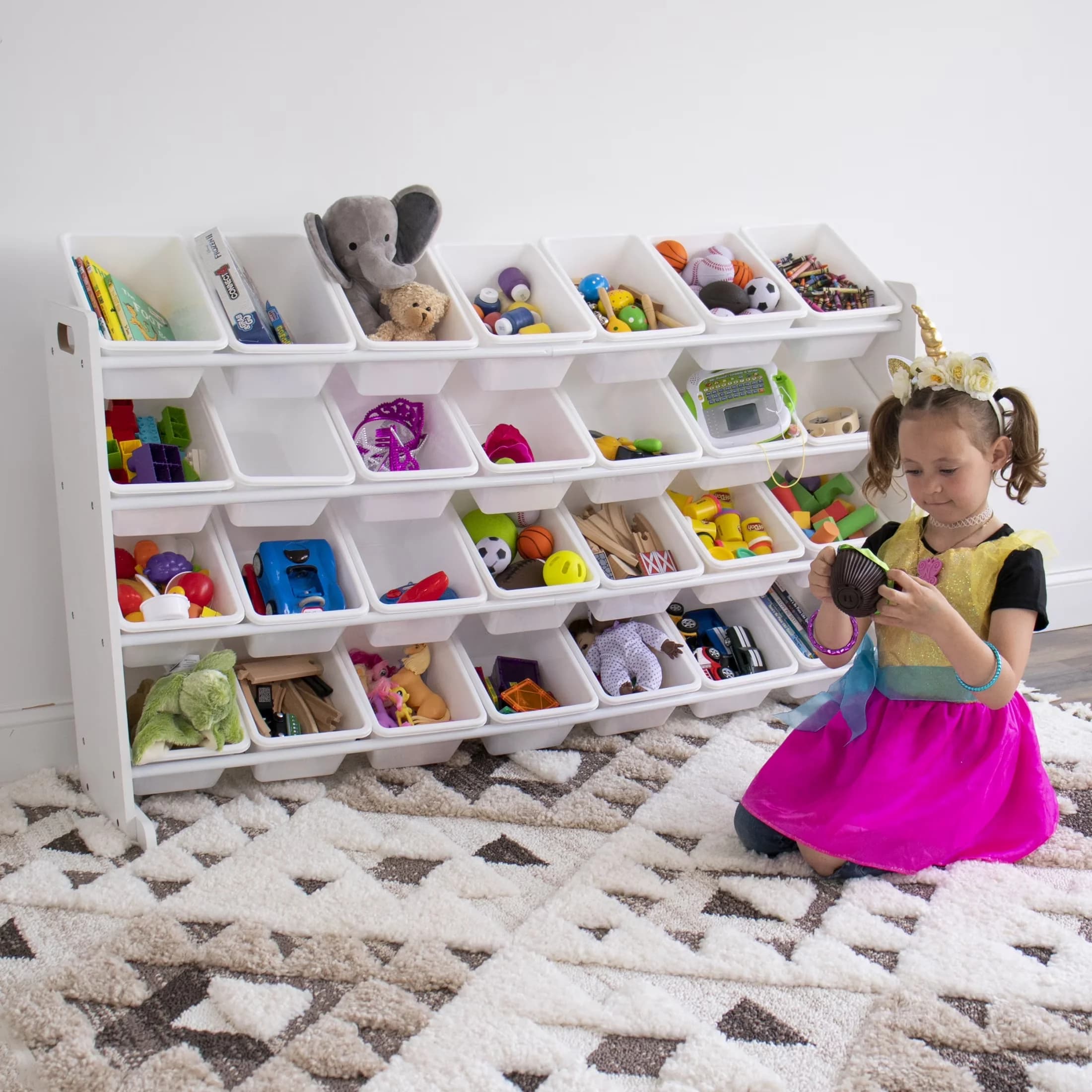 Essential Garage Storage Supply with Carrying Handles, Easy to assemble. Includes all hardware. - White Mdf (Medium-Density Fiberboard) Model 6C245E