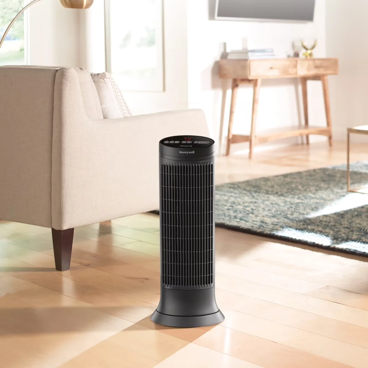 Portable And Electric Space Heater Efficient with Automatic Shutoff, Temperature Controlled - Gray Model B22EE2