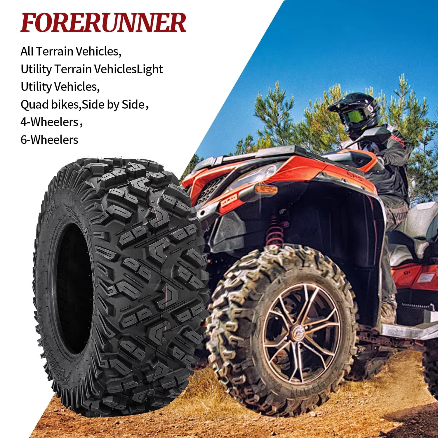 Versatile Atv Tire with Dot Approved - TIRES - Commercial Quality Model 6DA05F