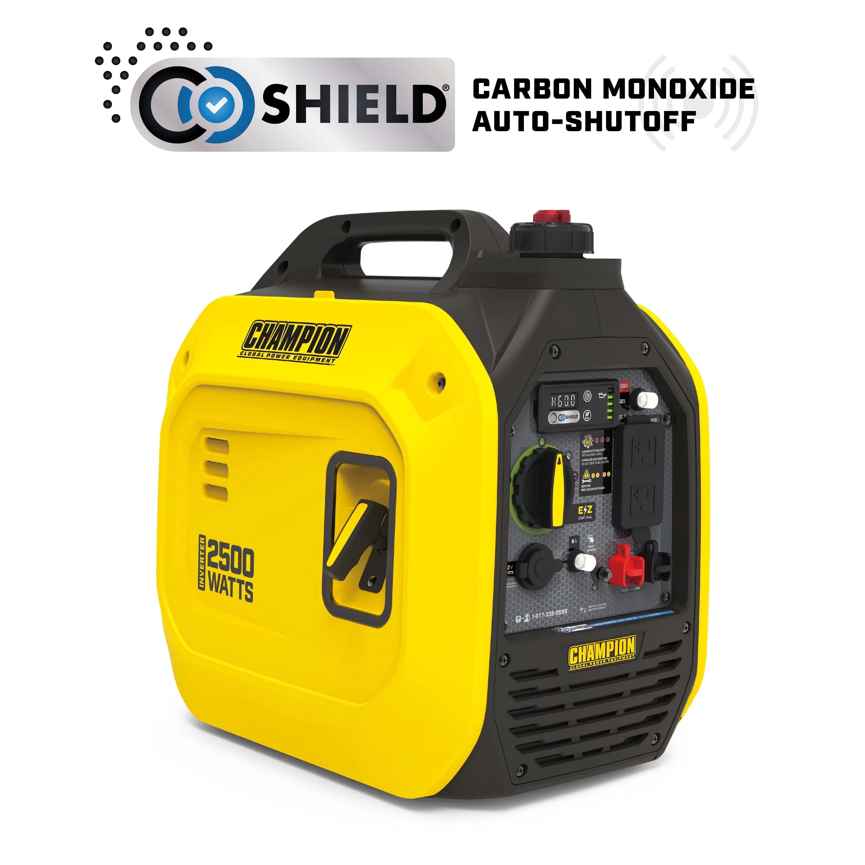 Compact Generator with 2500W, Co Shut-Off, CO Shield - 2500 - Low Maintenance Model 88BBF1