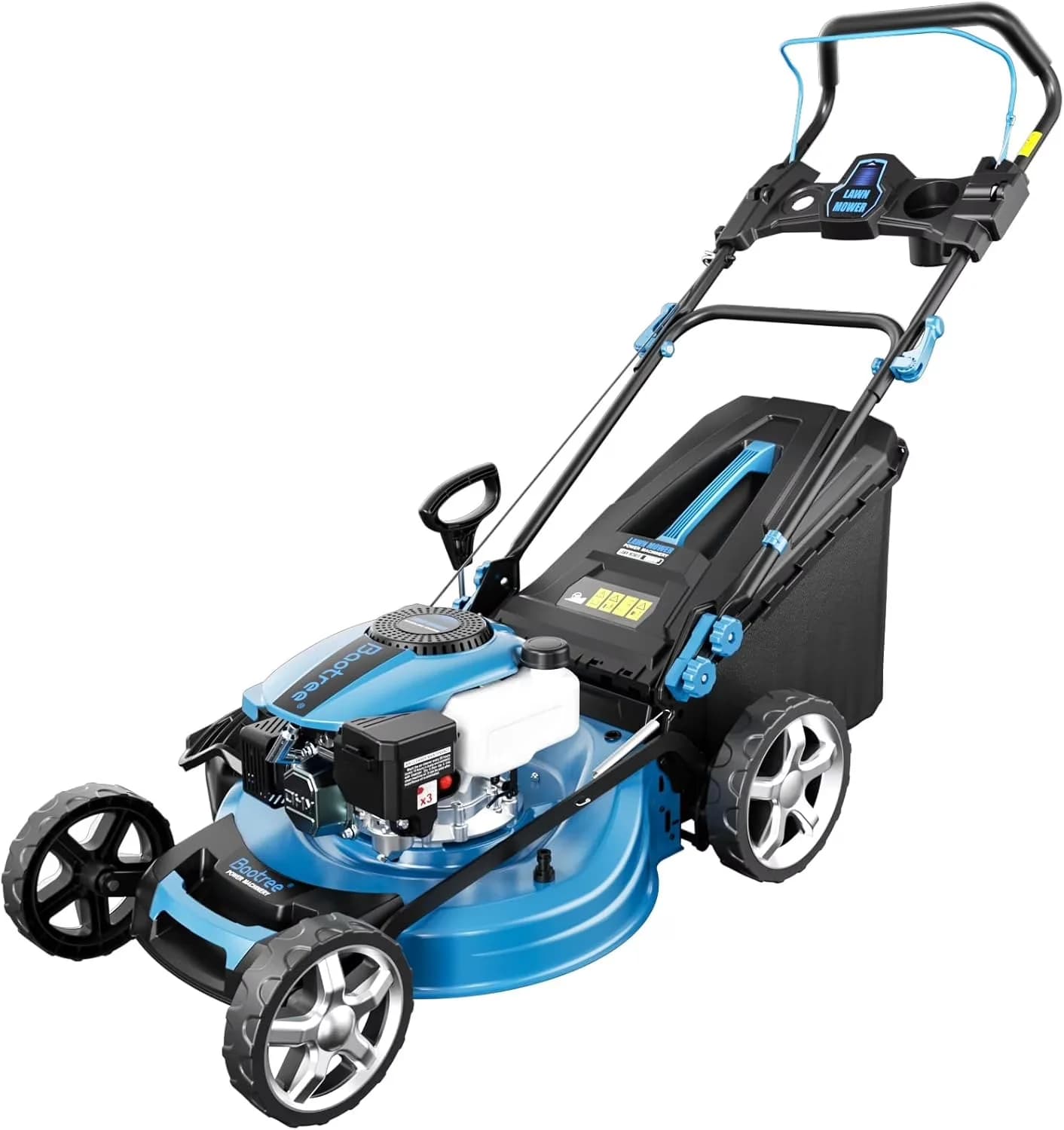 Push Mower Essential with Rust Resistant, Adjustable Cutting Height - Blue Model 956C85