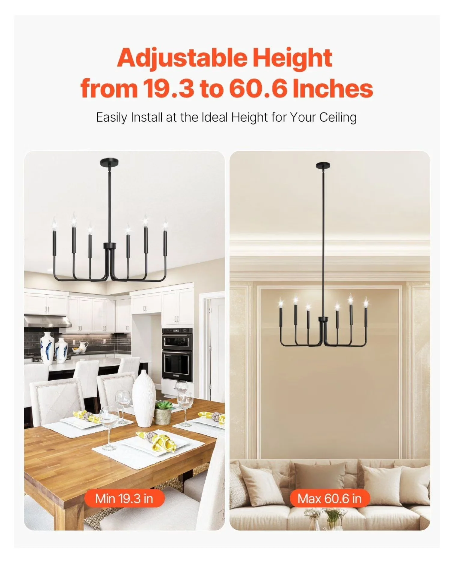 Versatile Ceiling Lights Fixture with LED, Modern - Metal for Bedroom, Kitchen Model 9FD096