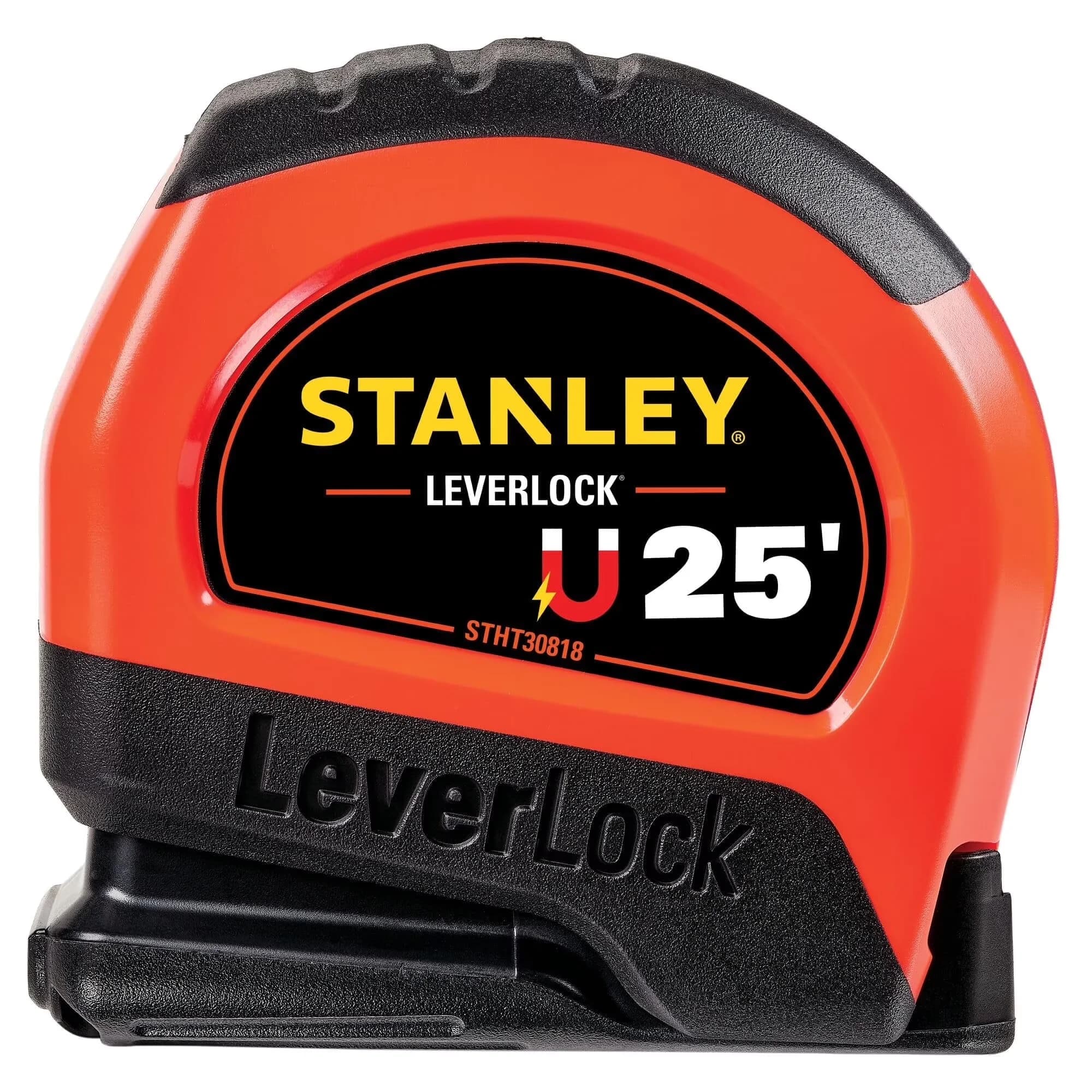 Quality Measuring Layout with Magnetic, 25 ft, Features a 25-foot blade length. - Black Abs Model 7A7E51