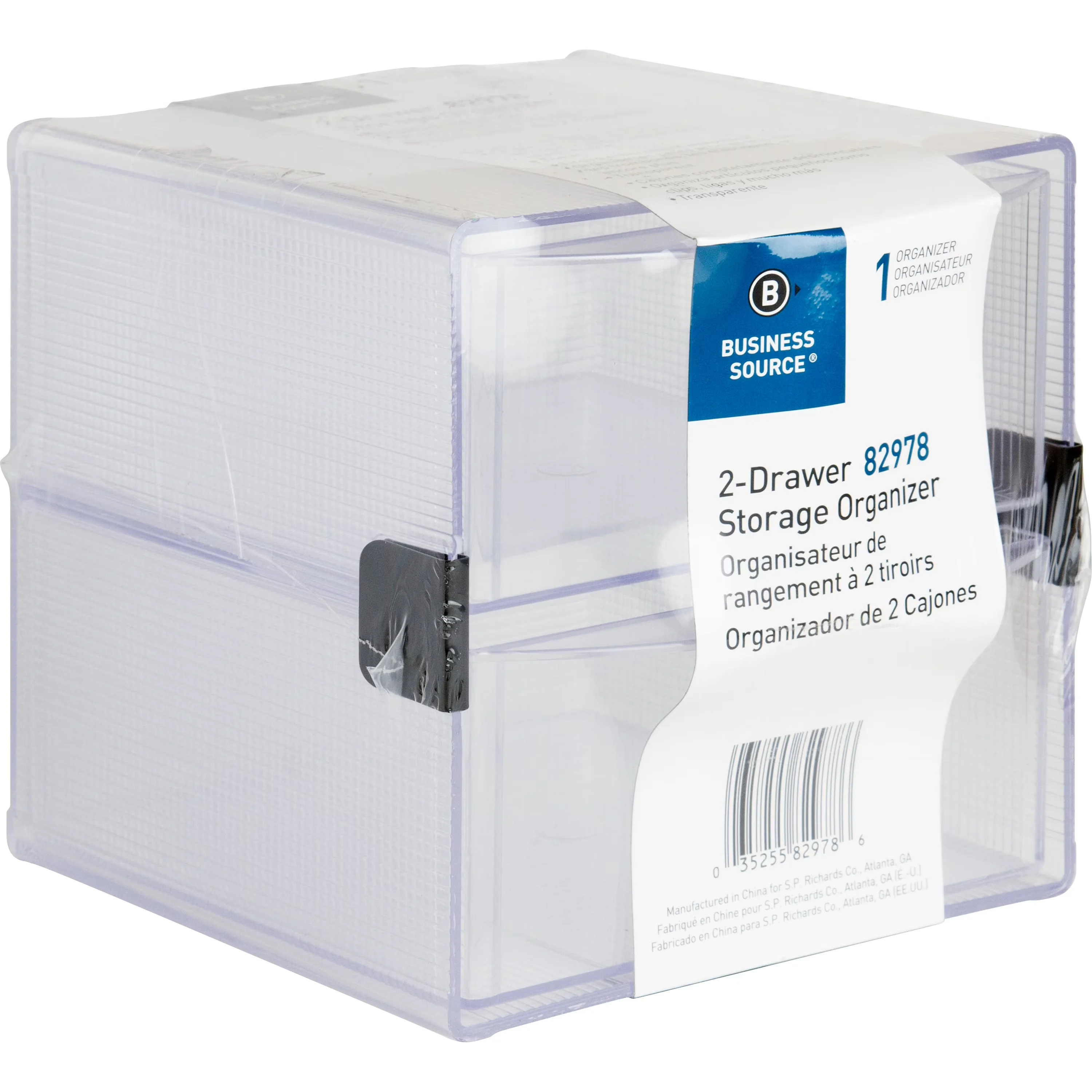 Garage Storage Supply Durable with 2-drawer Organizer, Modern, clean look - Clear Plastic Model A0152B