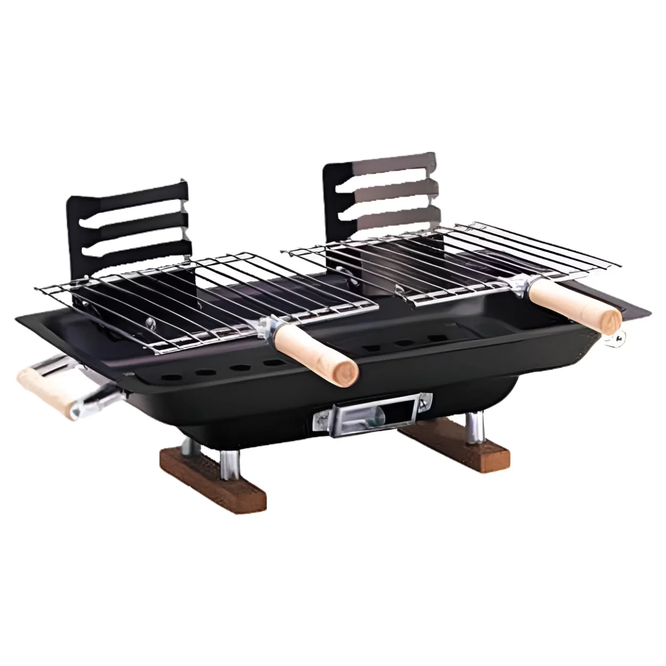 Stylish Charcoal Grill with mdseClass - GRILLS & BBQ, prodGroup - CHARCOAL GRILLS - Wood Handle, Steel Model 68757B