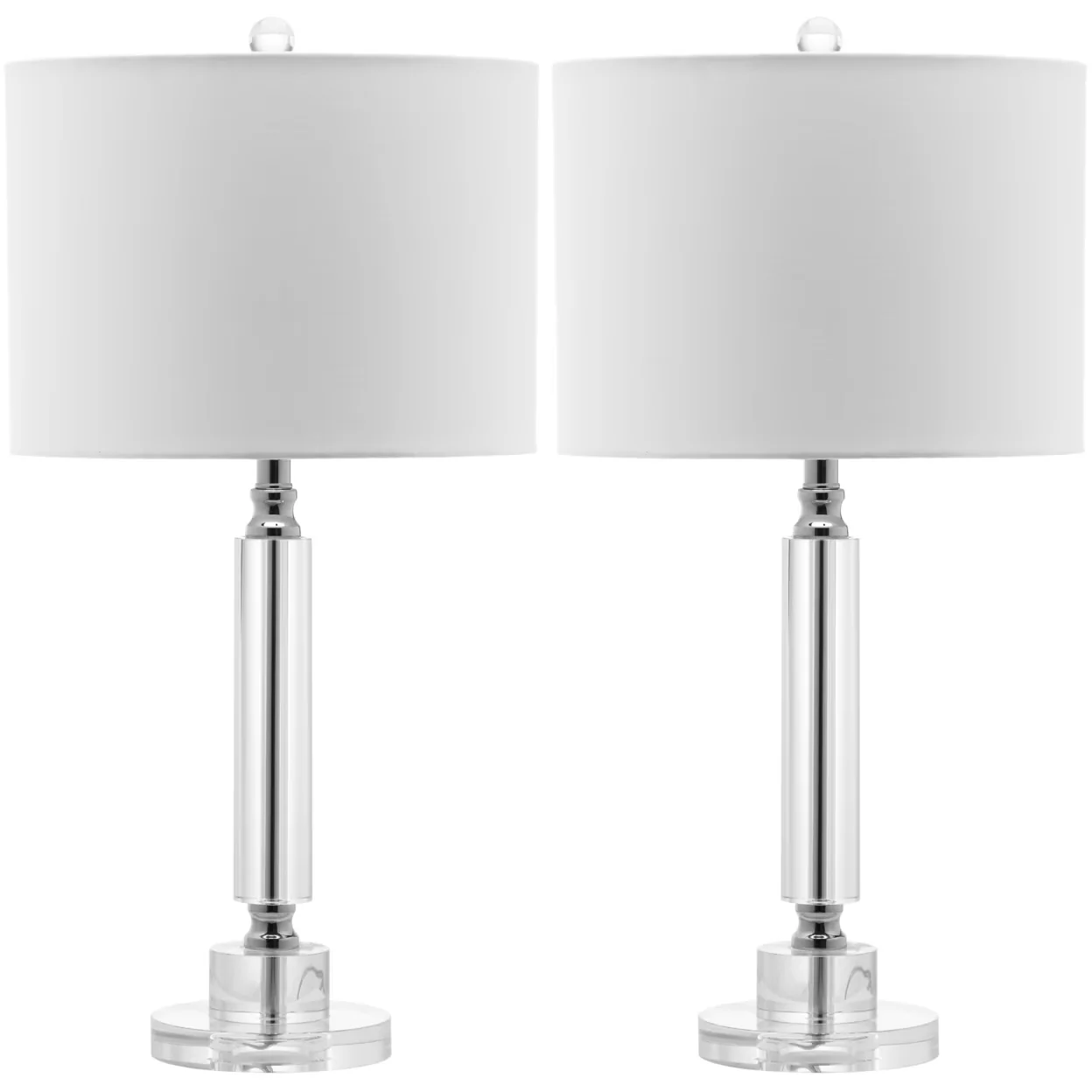 Professional Lamp Set with Modern, of 2, Minor assembly needed - Clear Crystal Model 51E634