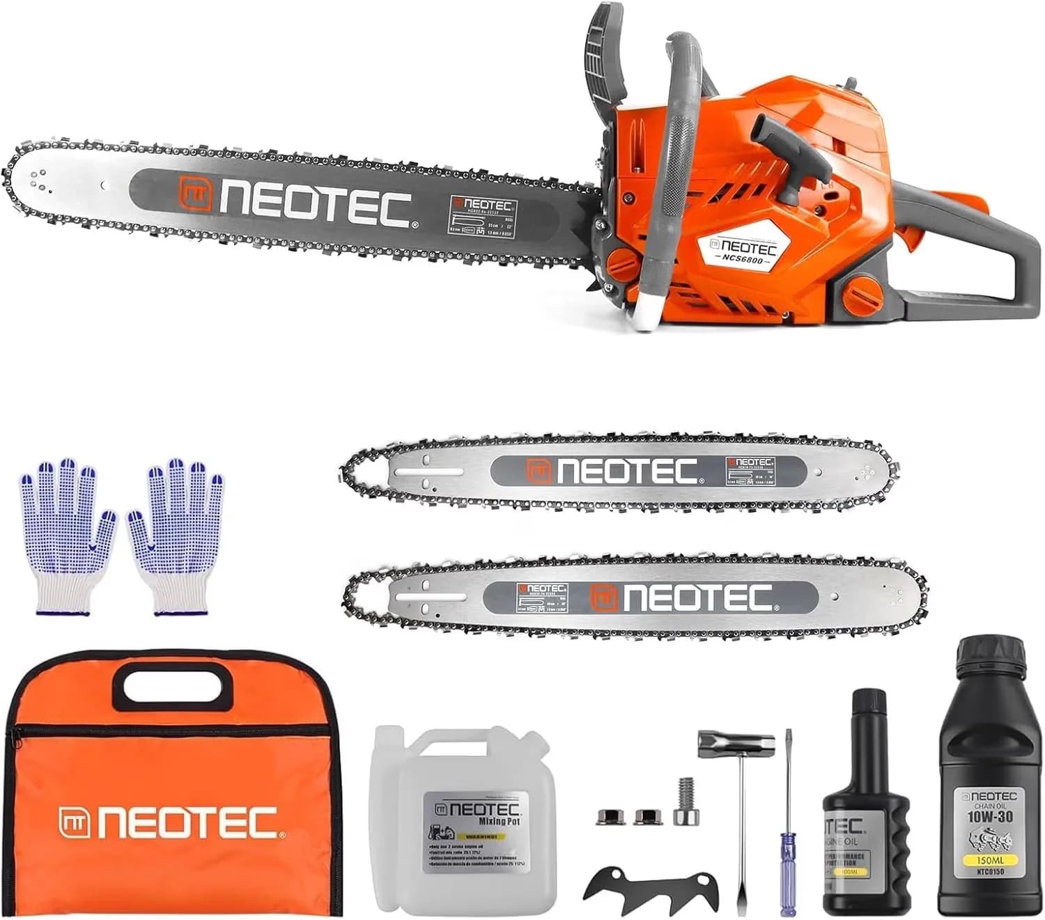 Versatile Chainsaw with Anti-Vibration, 68CC Gas Powered - Traditional Style Model 765752