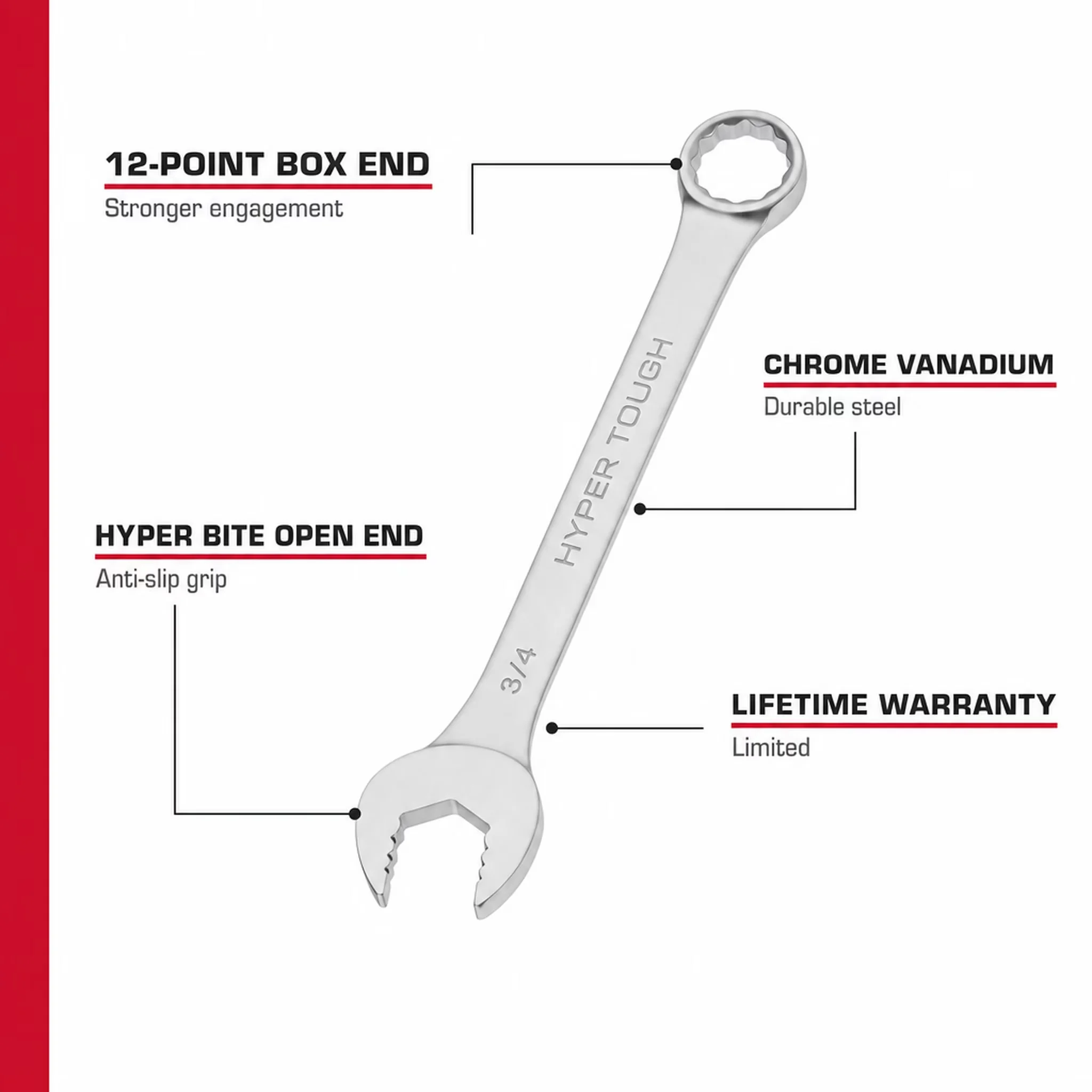 Hand Tool Set Efficient with Precision, SAE, Combination Wrench - Professional Series Model AFBD48