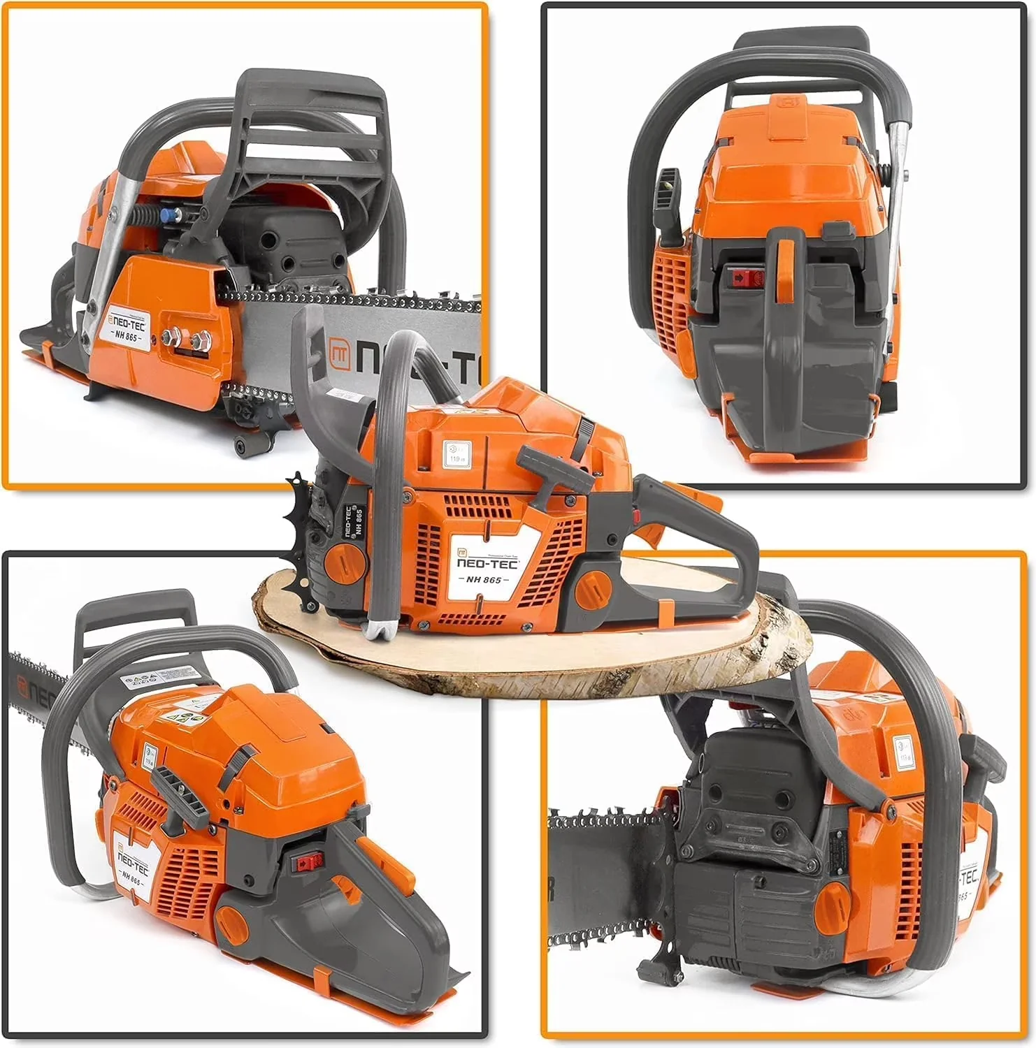 Modern Chainsaw with Anti-Vibration, 24-Inch Professional Chain Saw - Orange Model C78125