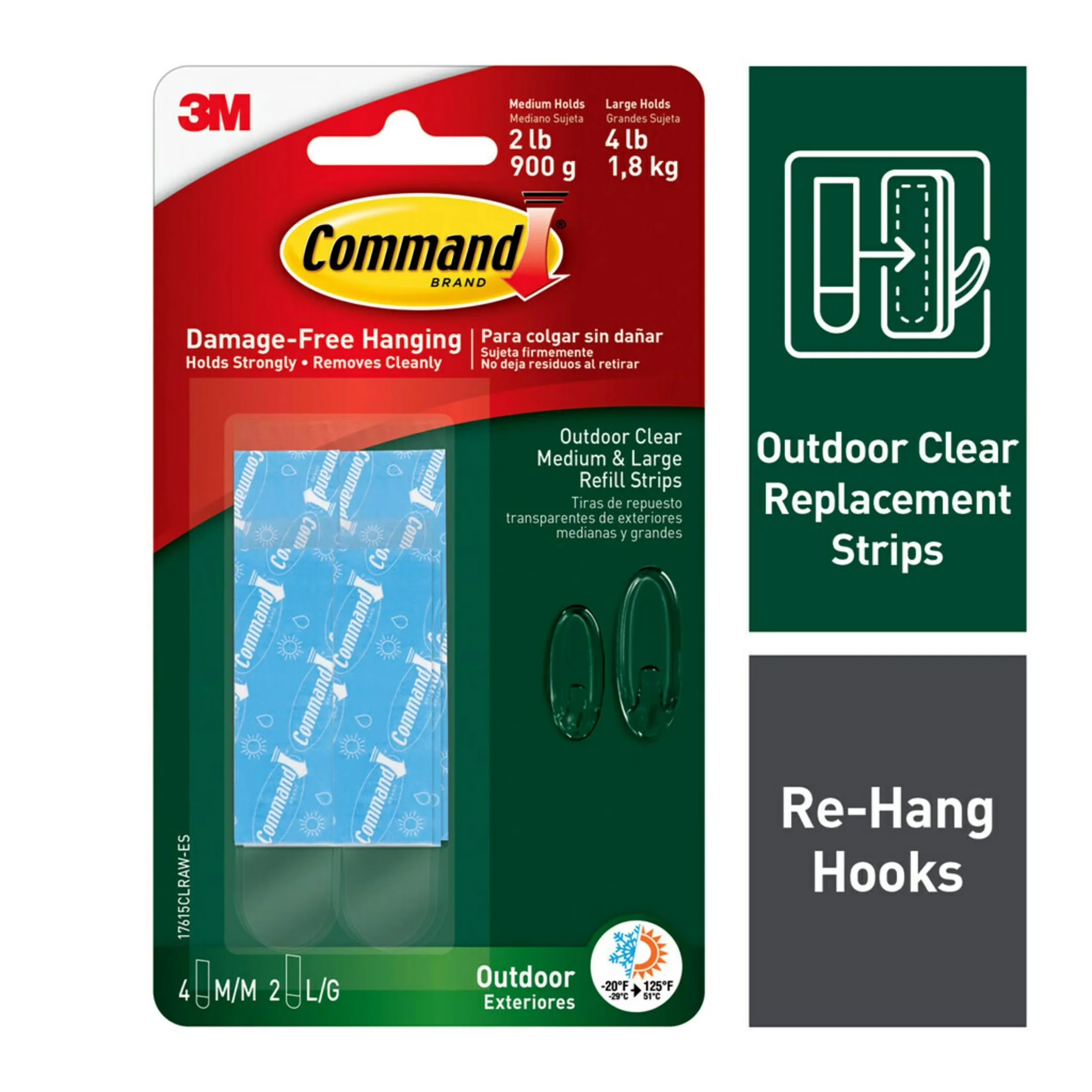Classic Damage-Free Hanging with Easy Installation, No Gluing, Clear - Foam White Model C34DDD