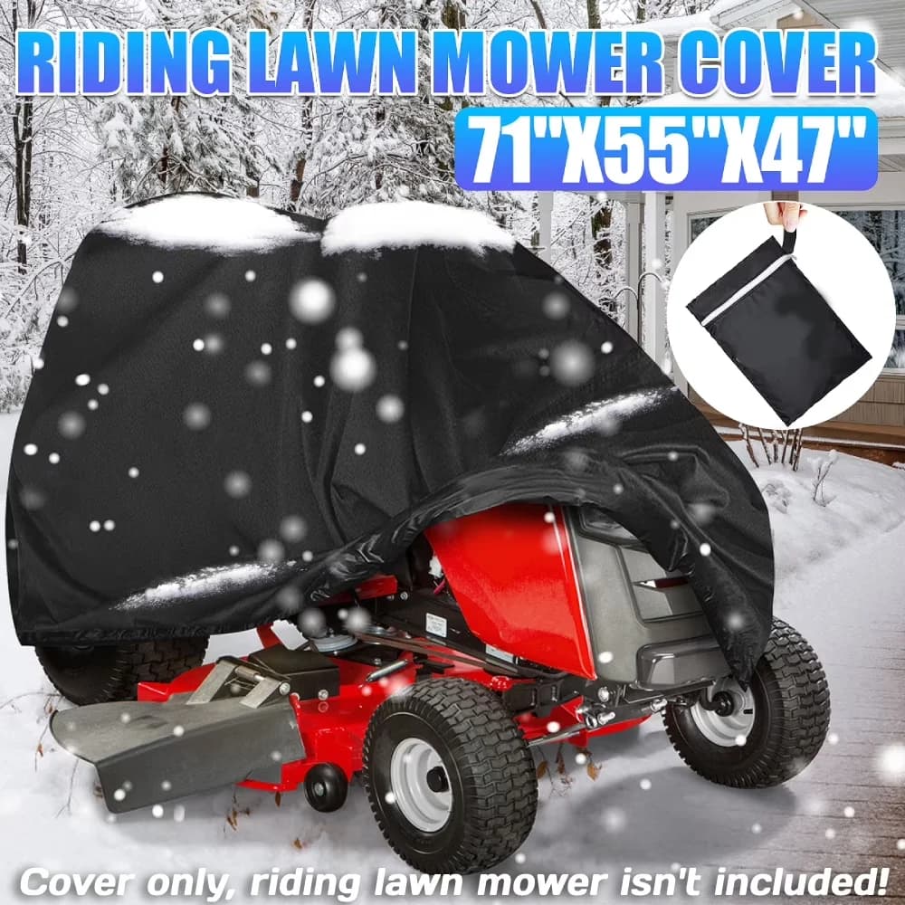 Premium Riding Lawn Mower with Waterproof - 420D Oxford Fabric Cloth Black Model A041D9