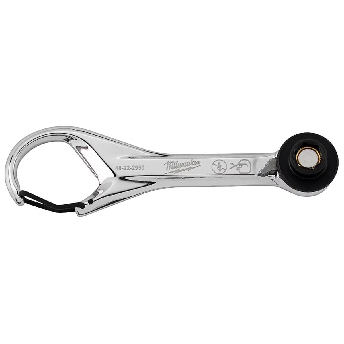Hand Tool Reliable with 7-in-1 Multi-Bit Mini Ratchet, Chrome-plated for rust protection - Black Model B4B0D9