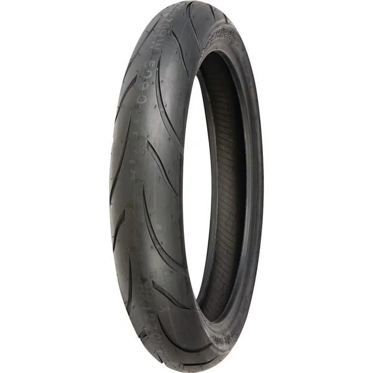 Compact Motorcycle Tire with High-Speed, 011 Verge Radial Front, 140/75R-17 - Black Model EDCA4F