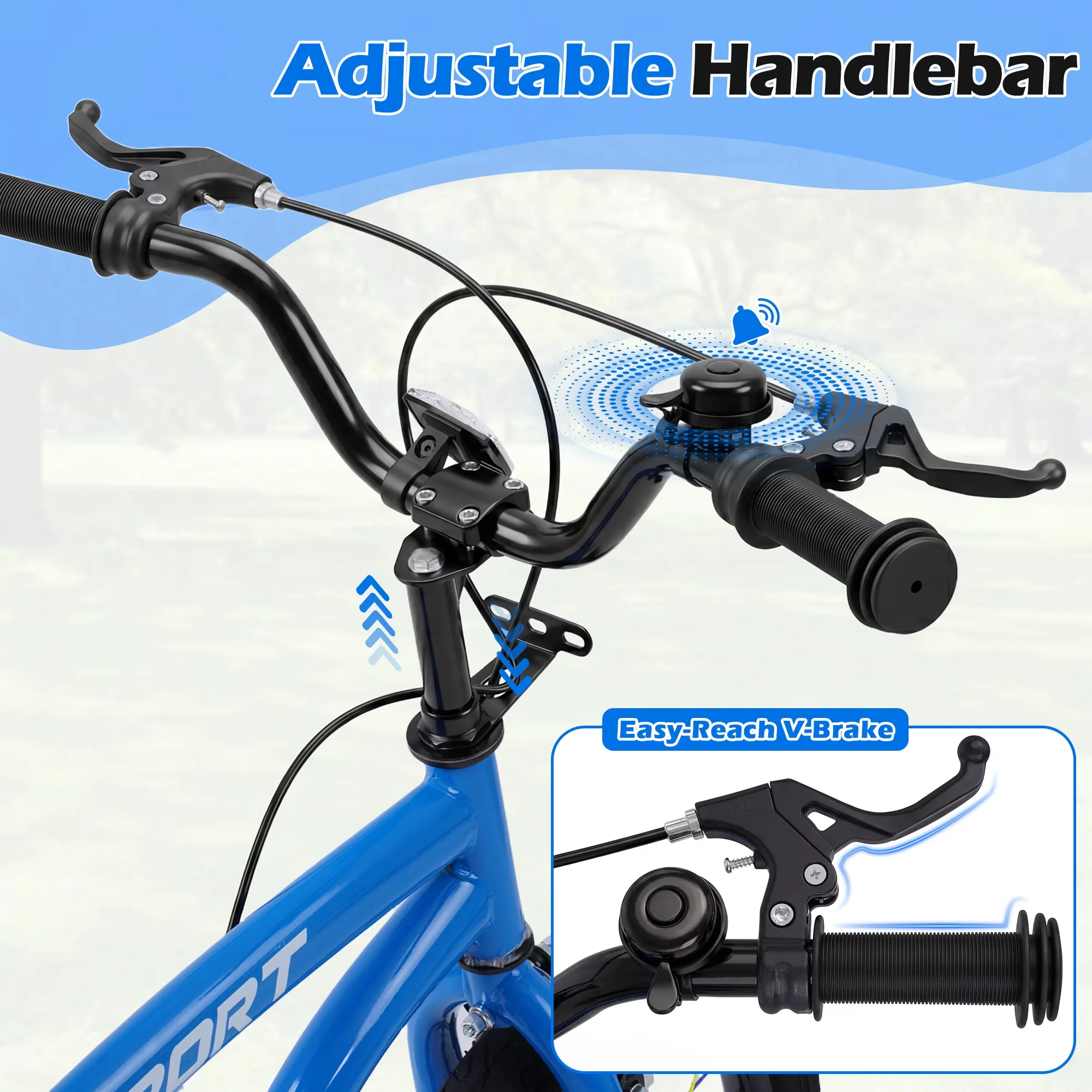 Essential Kids Bike with Adjustable Seat, 14" - Blue Boys for Everyday Use Model F56640
