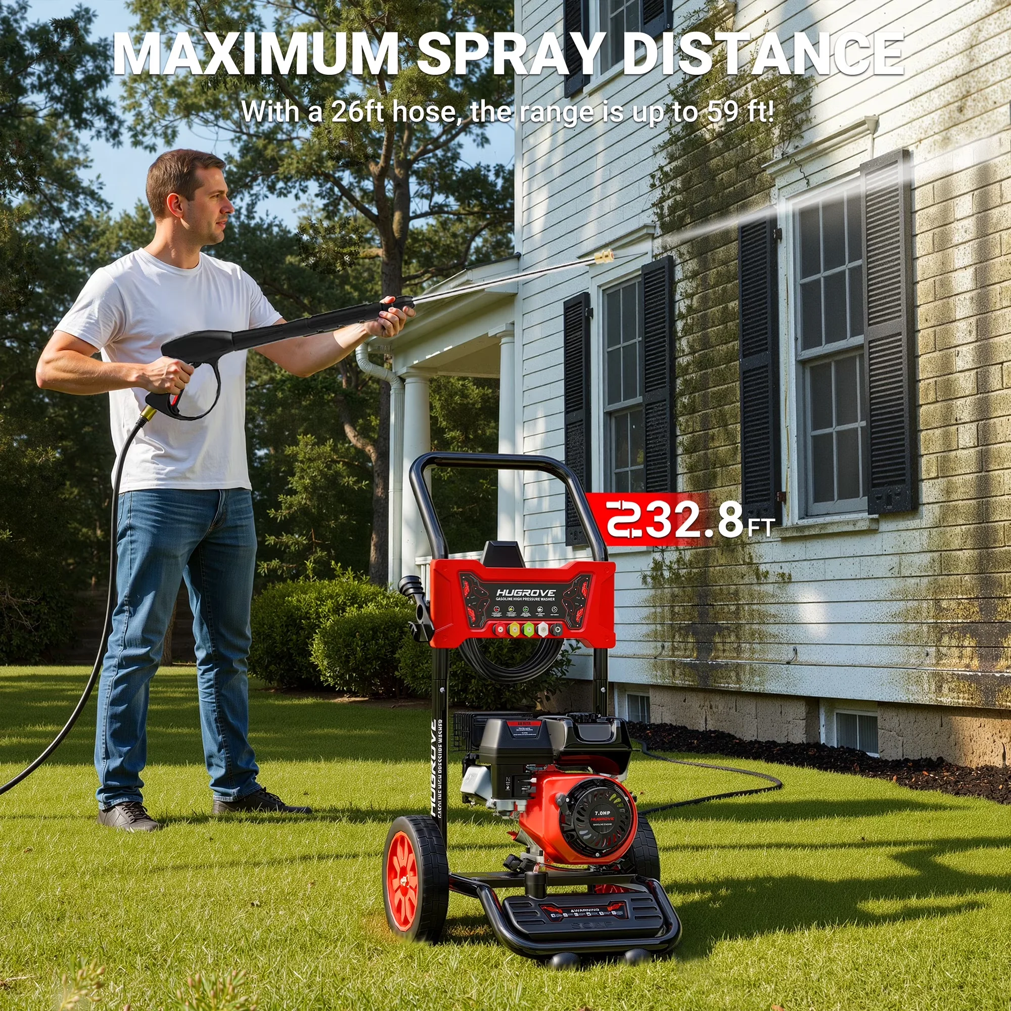 Pressure Washer Compact with Quick Connect Tips, Built-in Soap Tank, 5 Adjustable Nozzles - Model 28ACAE
