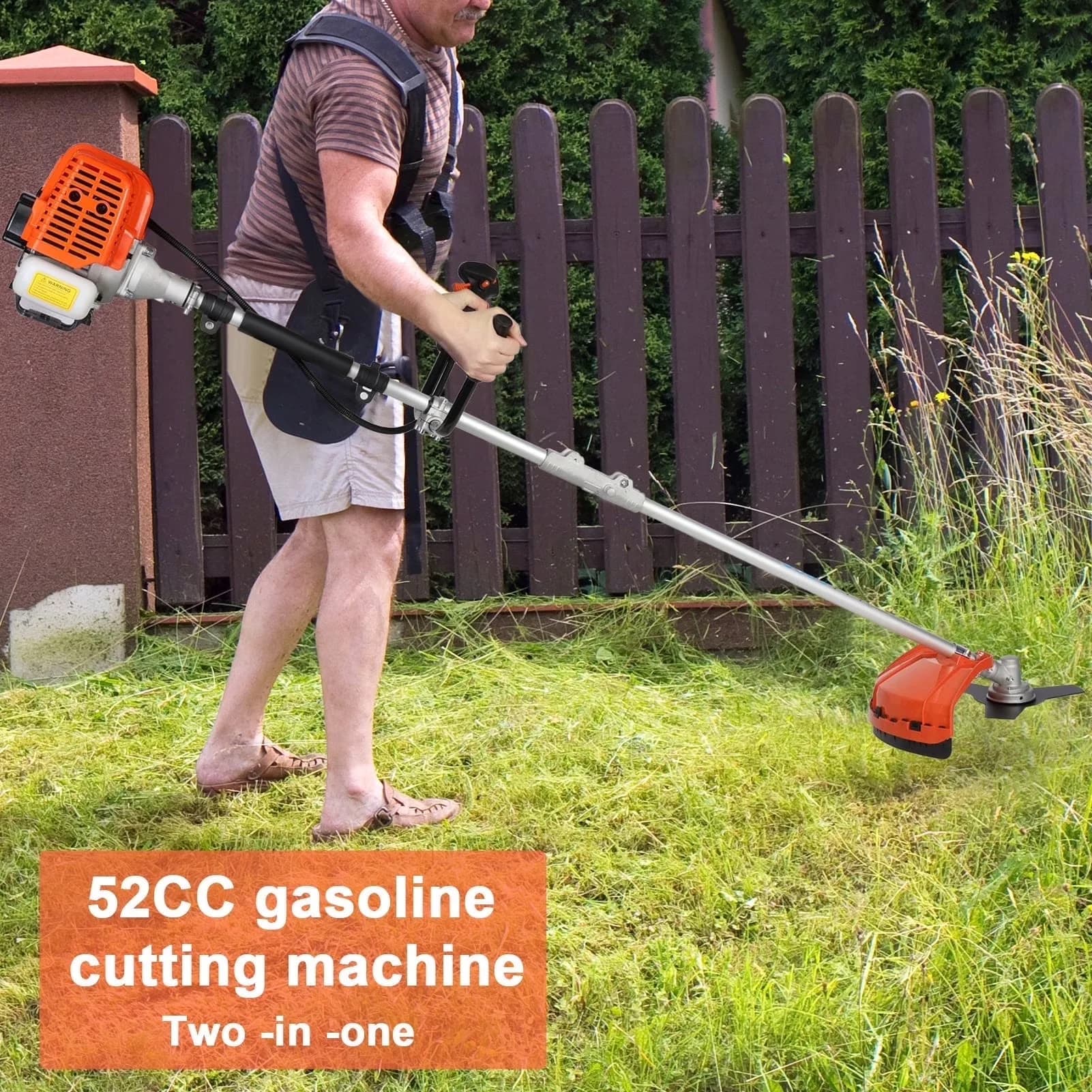 String Trimmer Modern with Edger Conversion Capable, 52cc Weed Eater Gas Powered - Model F89842