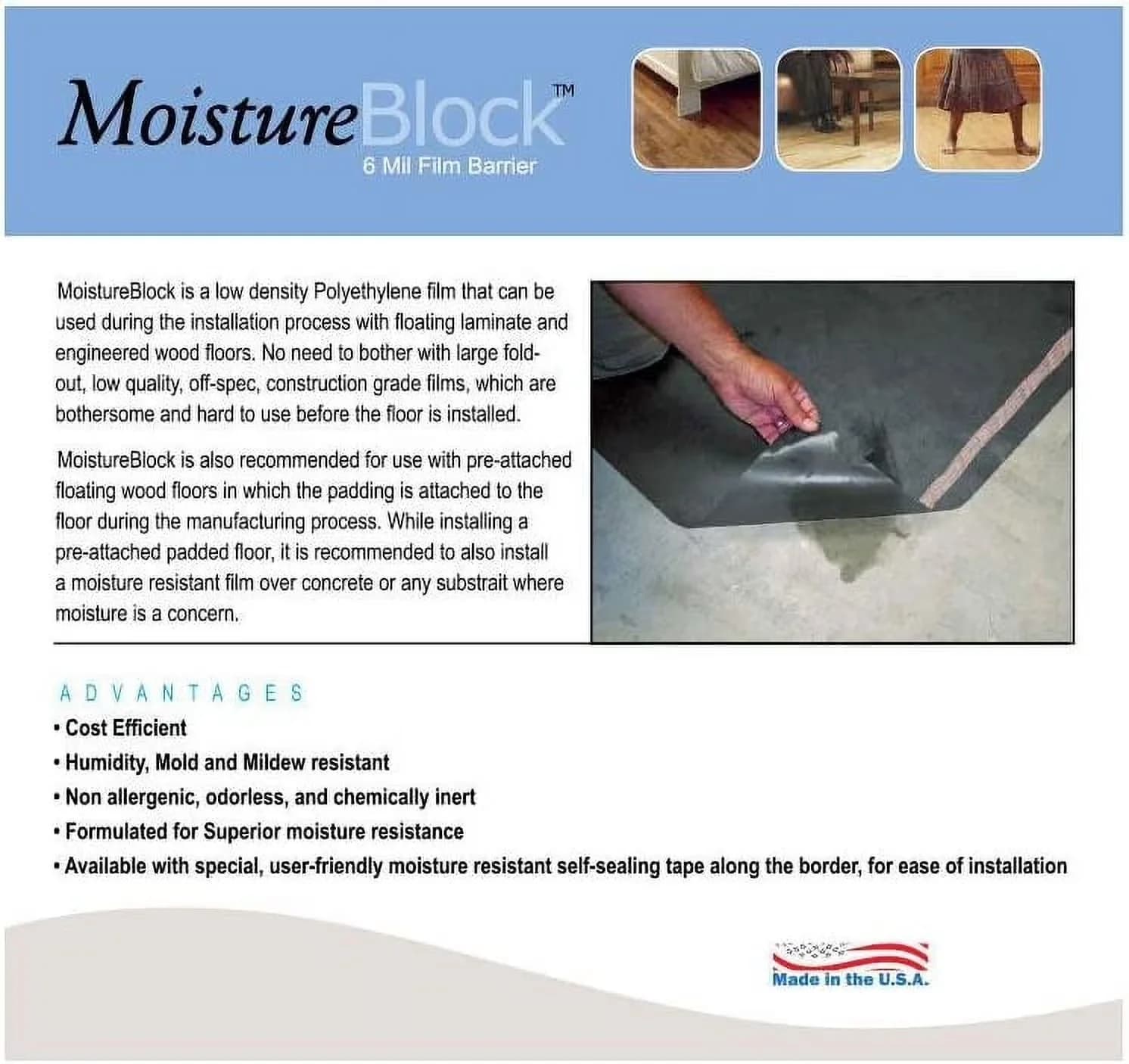 Efficient Grey Vinyl Flooring Vinyl Plank Flooring with Easy Installation, .006 Film Barrier - Polyethylene Model 20D57F