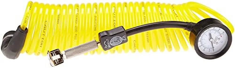 Sleek Air Tools Compressor with Adjustable, 100 PSI 5-in-1 Deflator/Inflator - Nylon Yellow Model 327A59