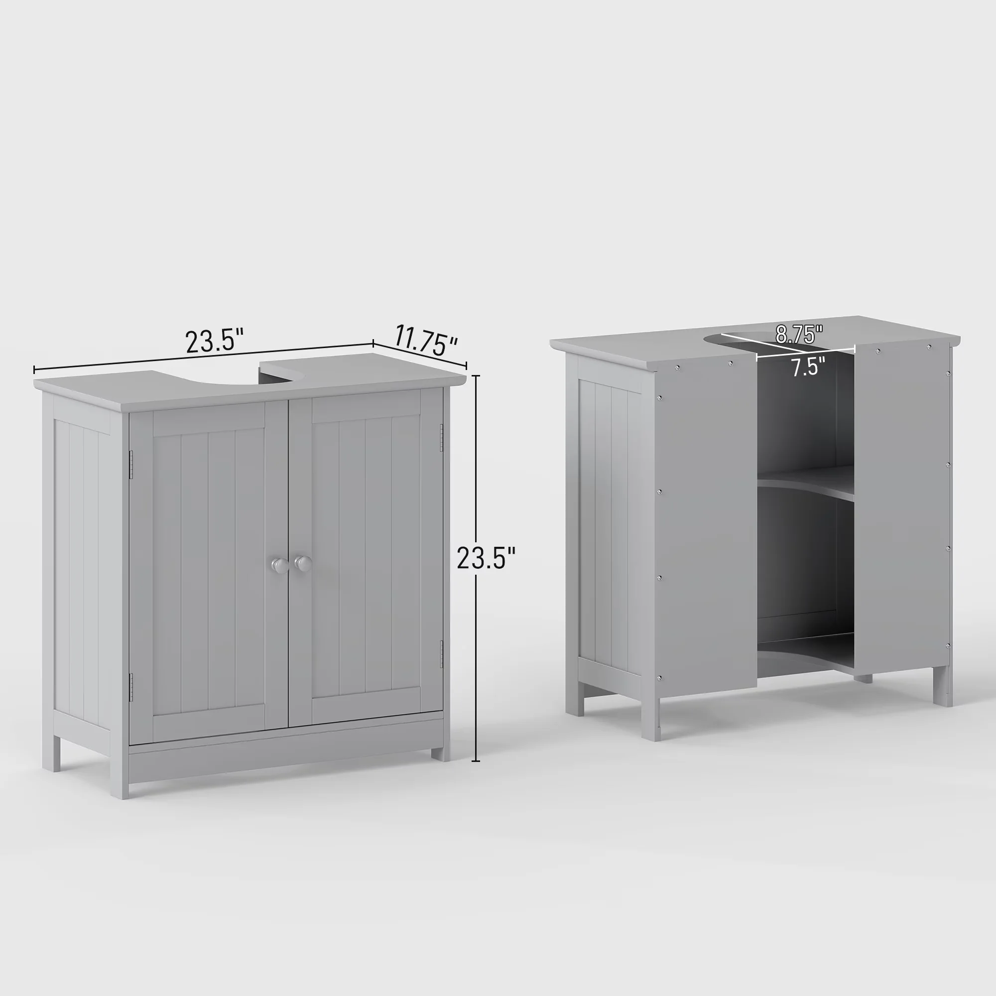 Compact Bathroom Renovation with Assembly required, Under Sink Cabinet - Model 1E6B7E