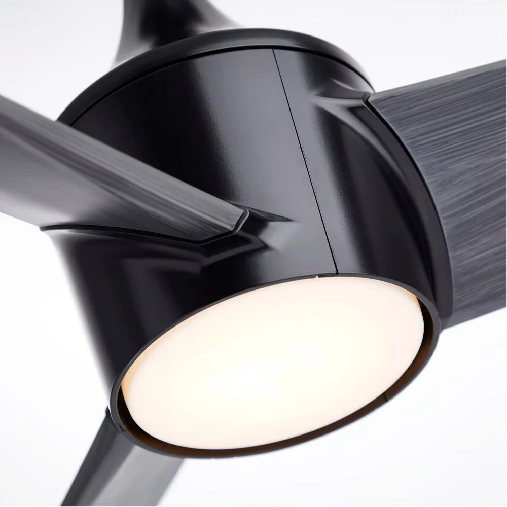 Professional Ceiling Fan with LED, Dimmable, Reversible Blades - White Glass Model 49457A