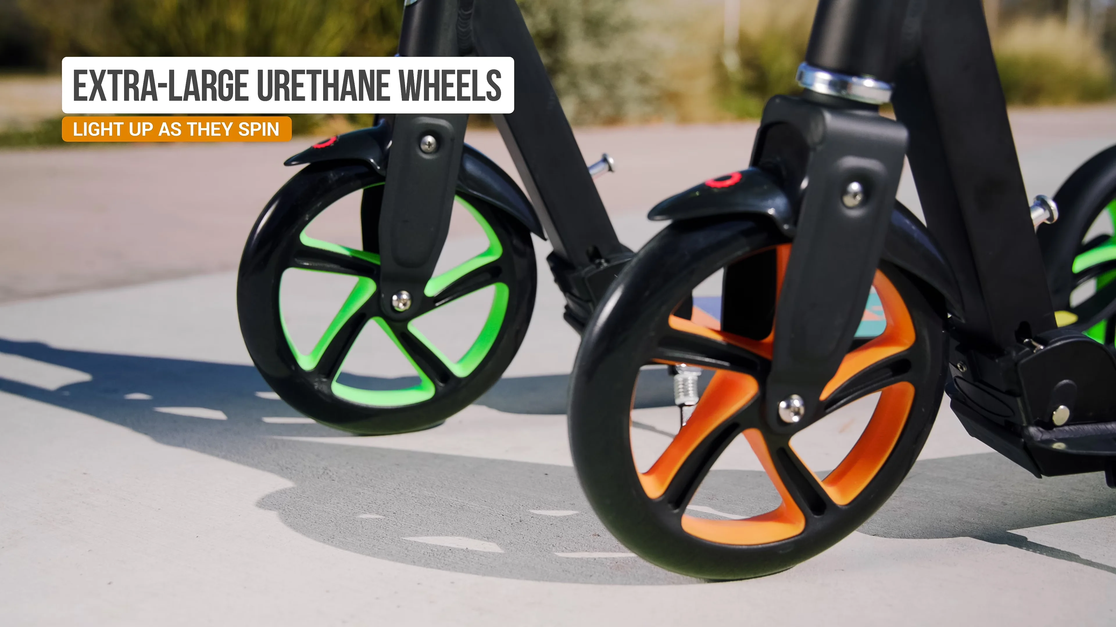 Innovative Scooter with Portable, Lightweight, Foldable - Aluminum Orange Model 5E767F
